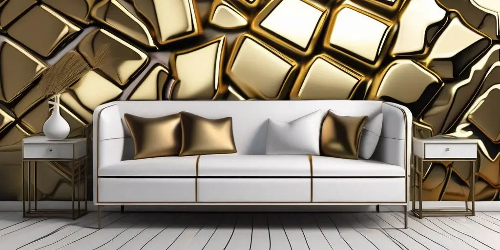 Revamp Your Living Room: Kardashian-Inspired Metallic Wallpaper Ideas