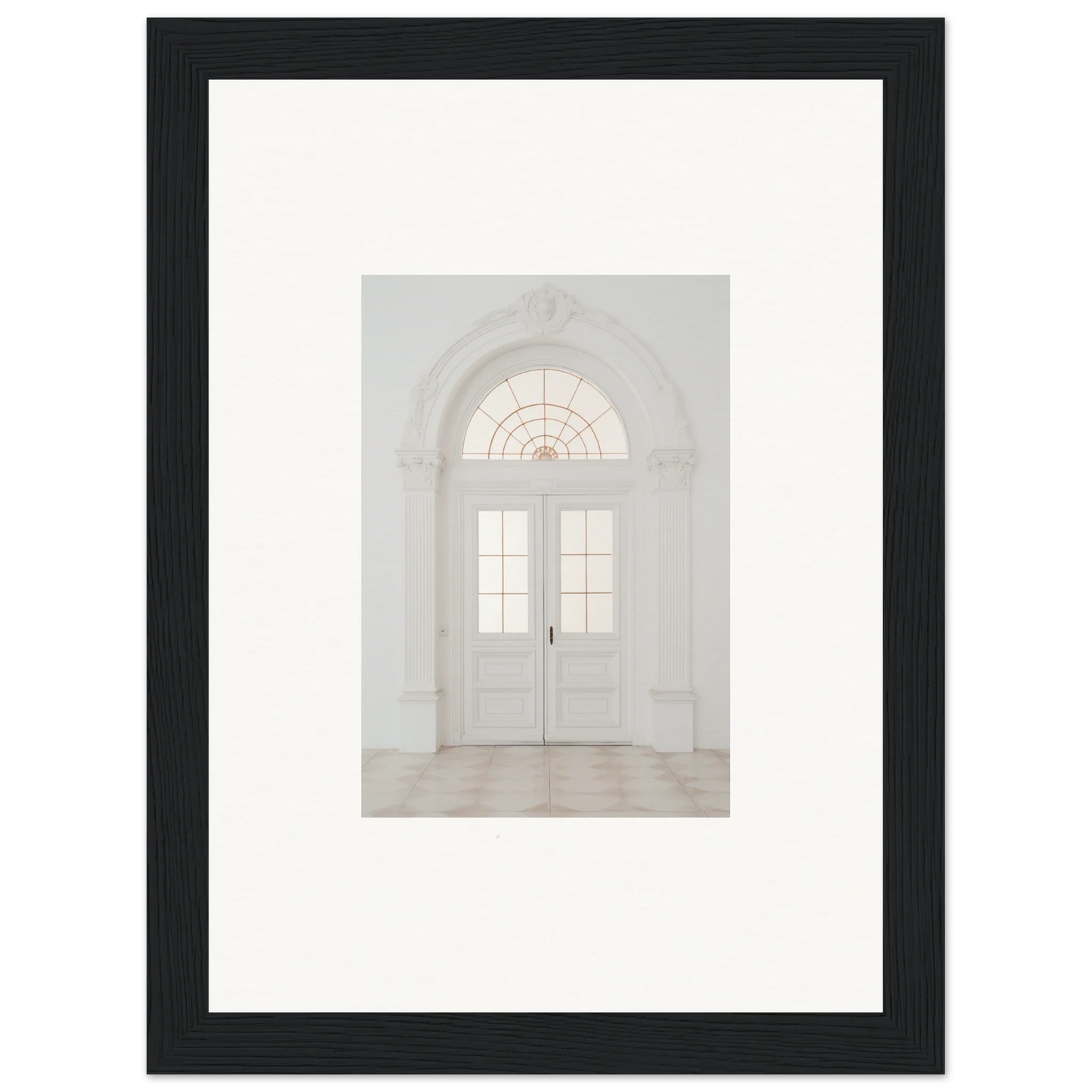 White double doors with arched fanlight in Portal Poise Unveiled special edition art™