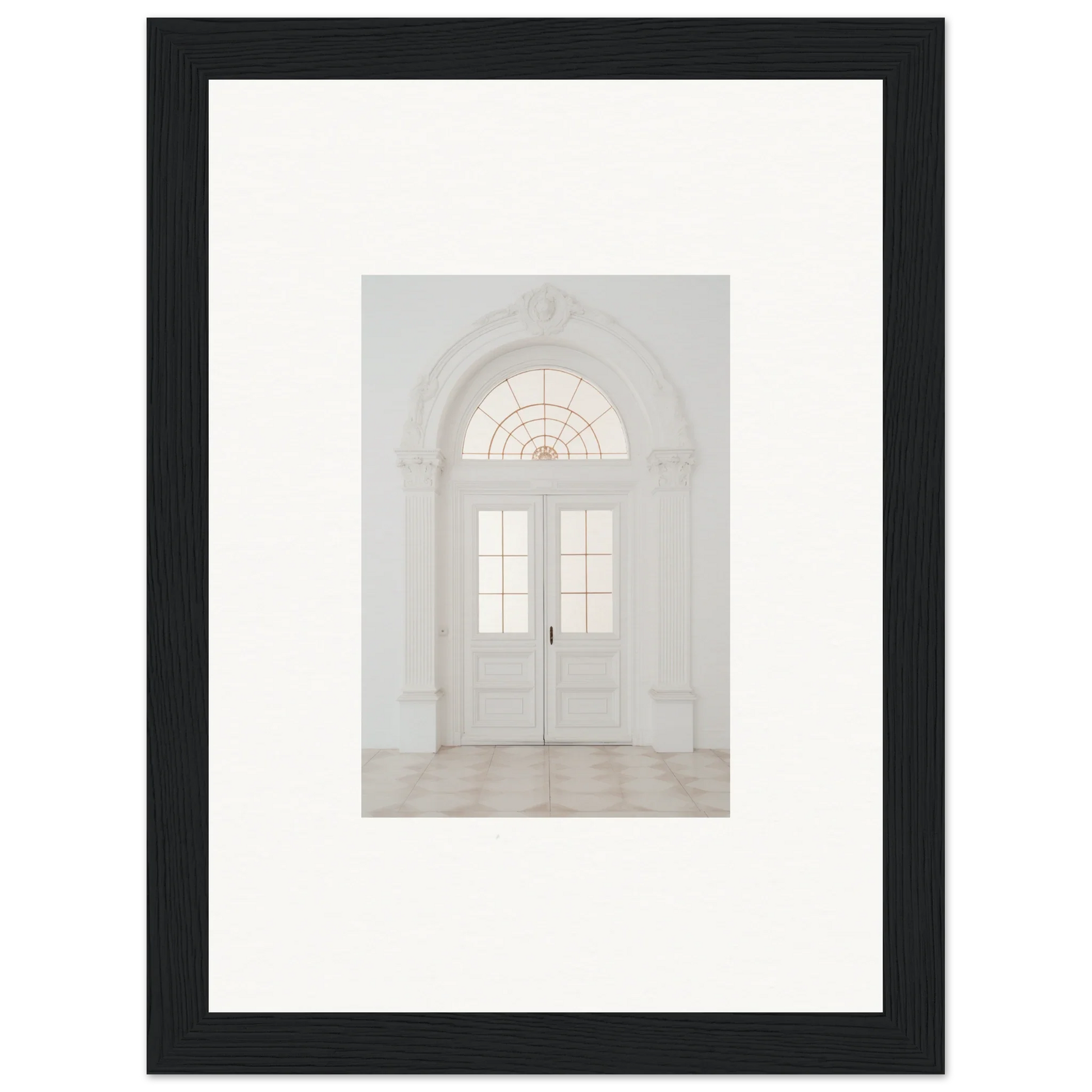 White double doors with arched fanlight in Portal Poise Unveiled special edition art™