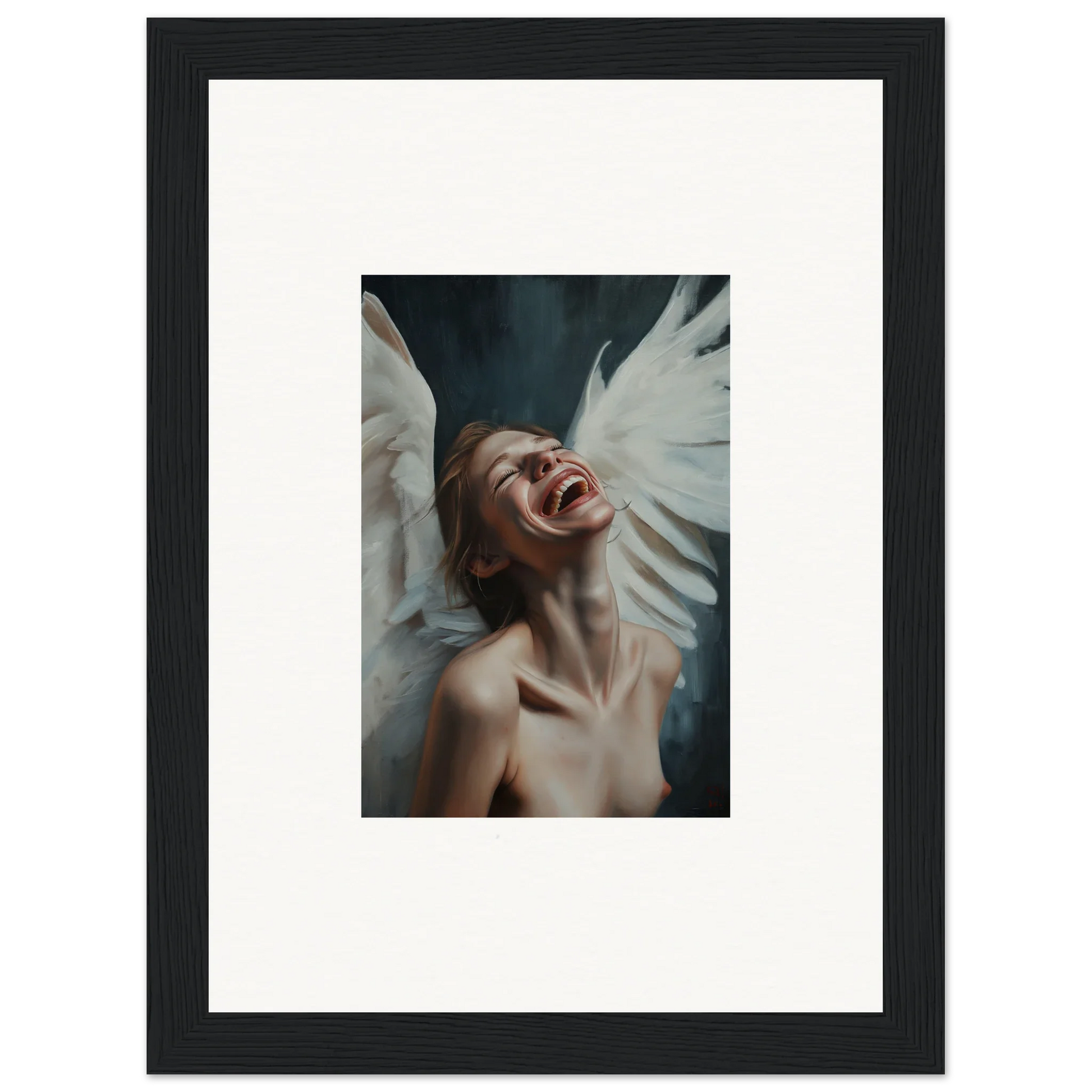 Framed canvas print of Seraphic Euphoria for stunning wall art and vibrant room decoration