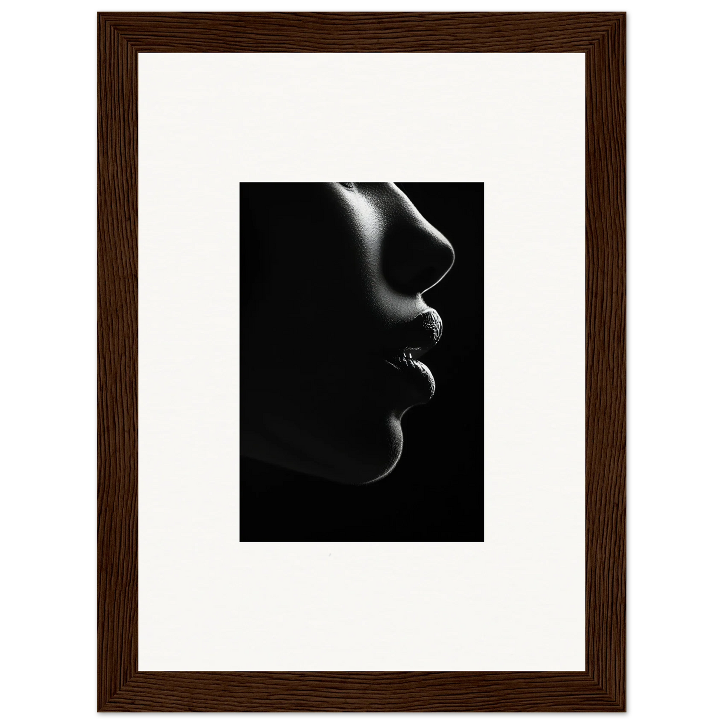 Dramatic black and white silhouette art for Silver Twilight Whispers framed posters