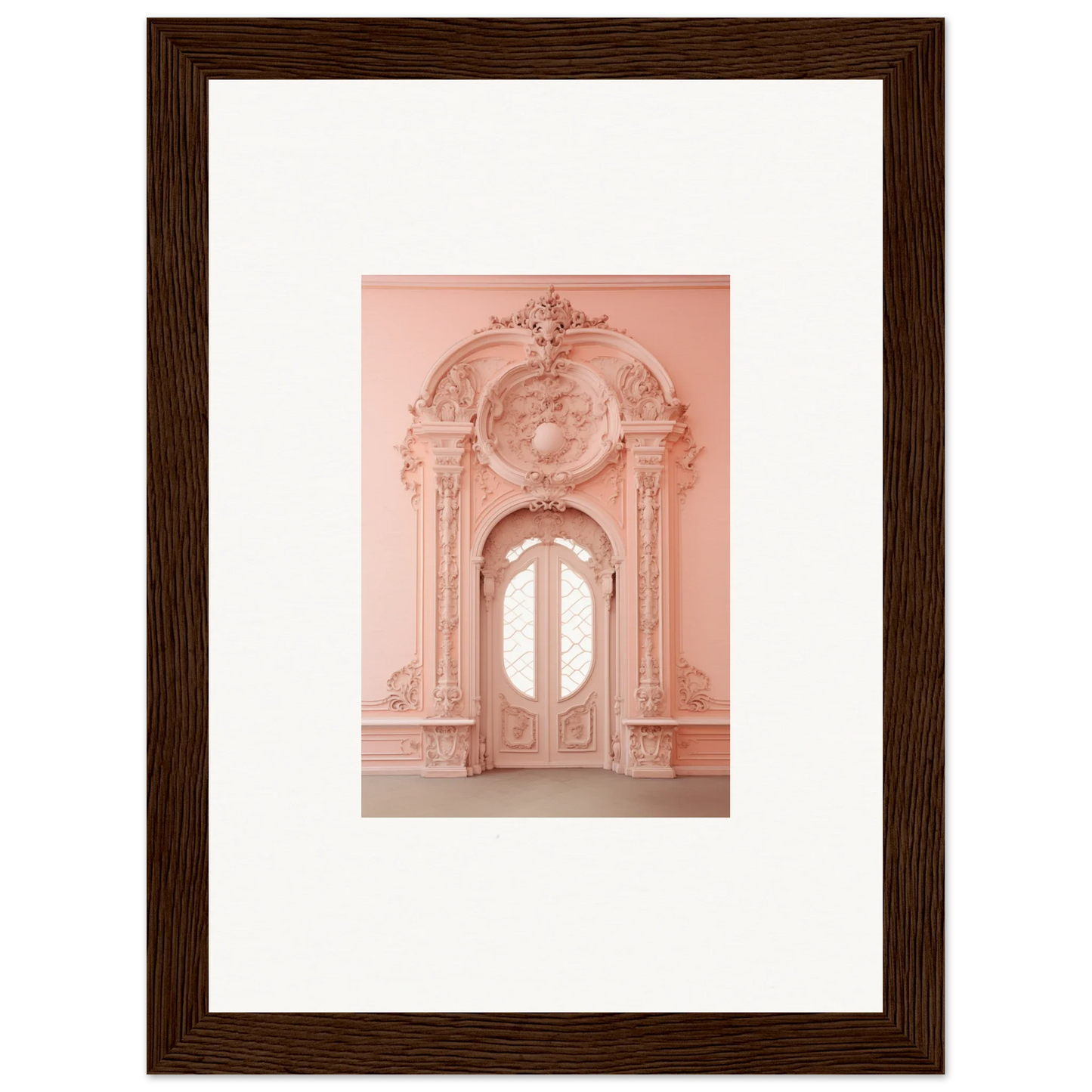 Ornate pink baroque doorway in Ether Pendantia Portal special edition art™ framed wall art