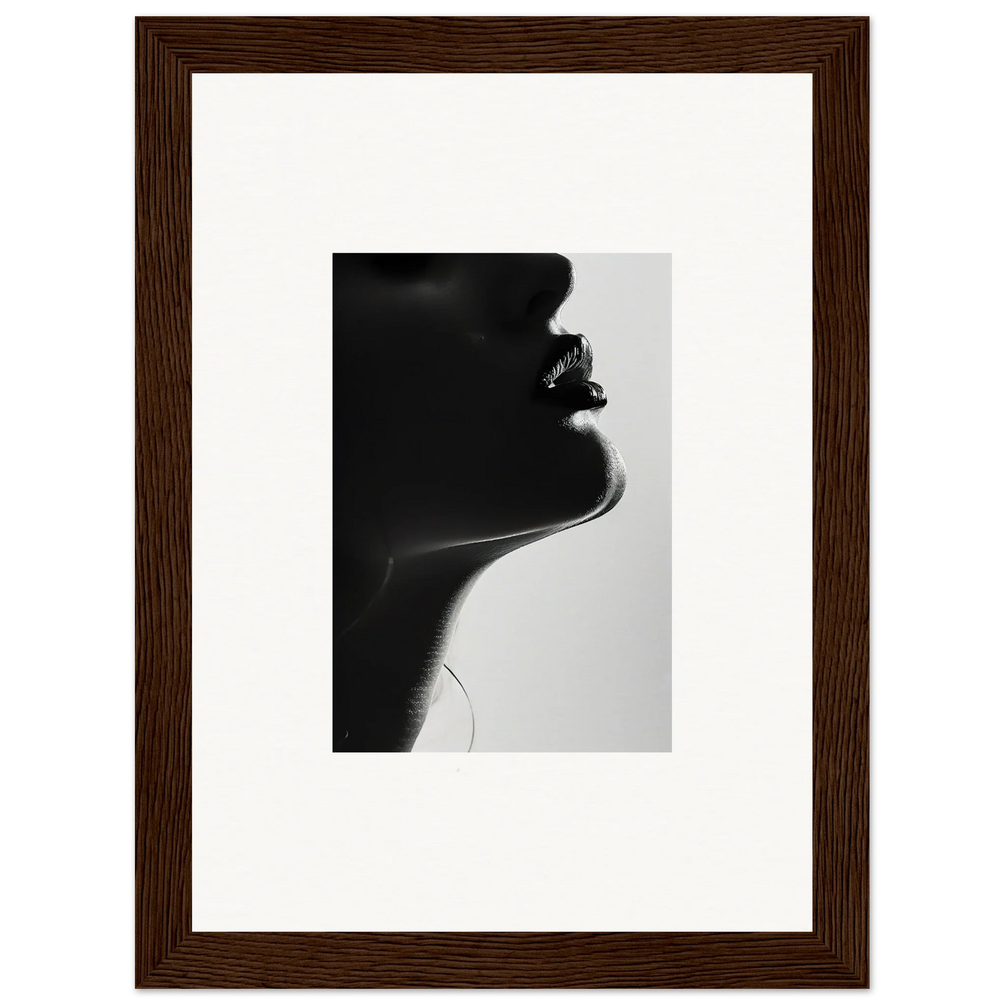 Side profile silhouette in black and white for Ethereal Odyssey Sonata art™ design