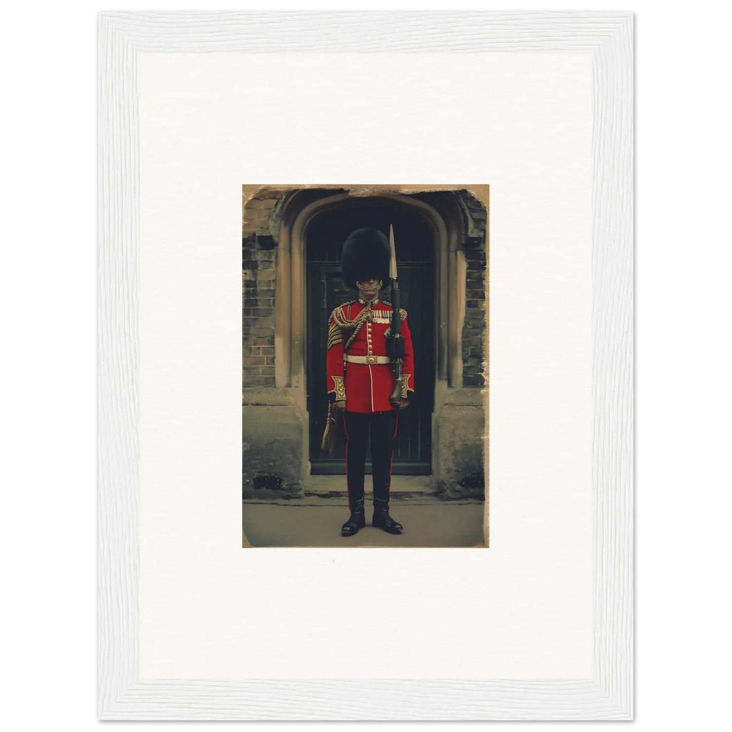British Royal Guard in red and black uniform for Solstice Brickbeard Visitor art™