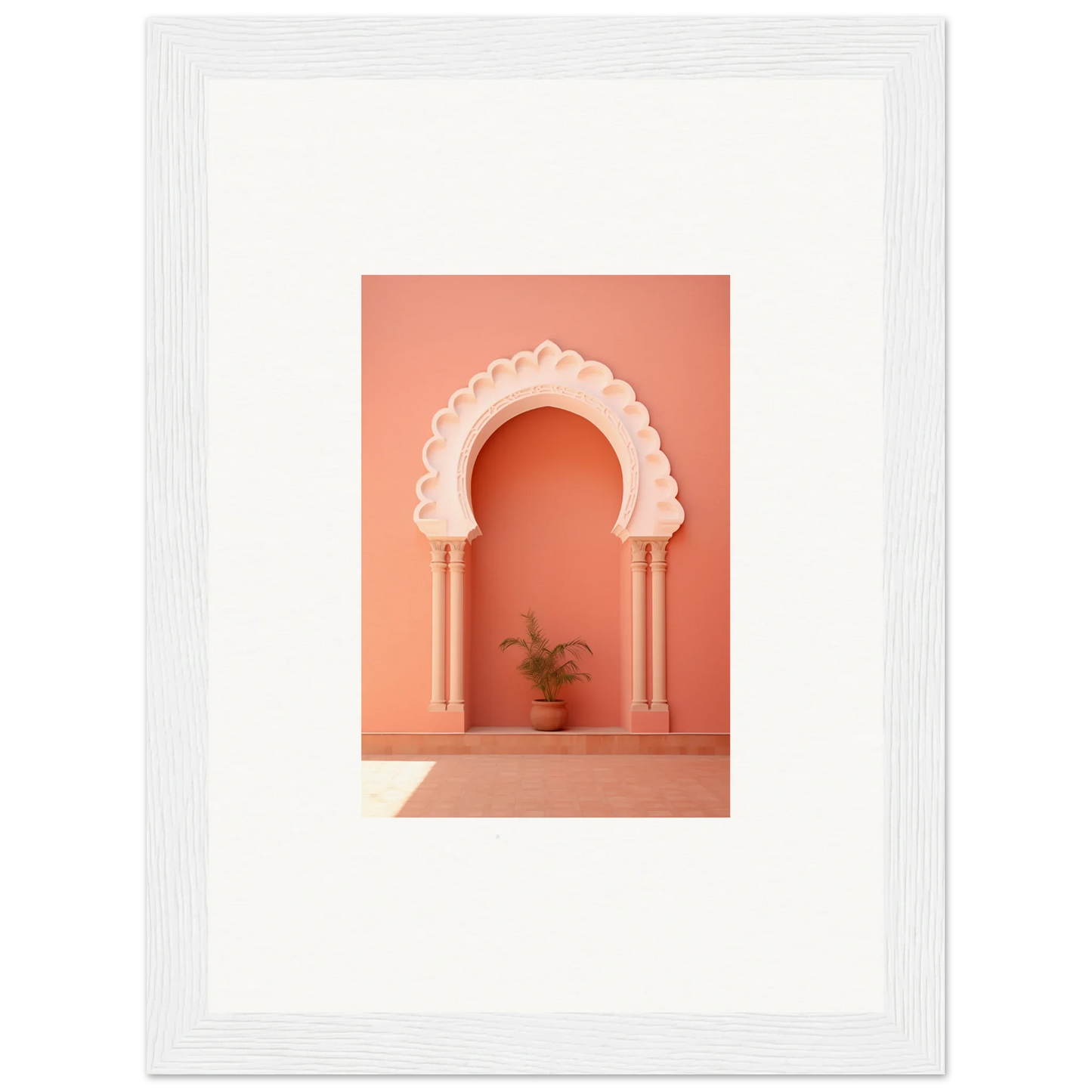 Decorative archway with scalloped details in the Narco Échappatoire Portal art piece