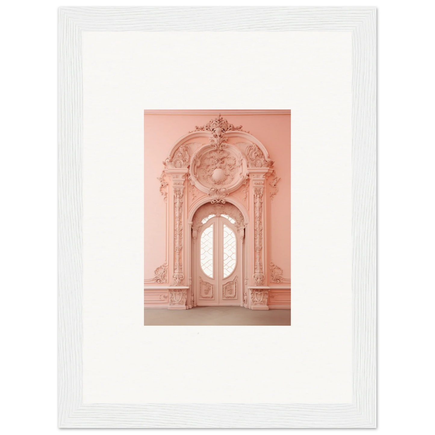 Ornate pink Baroque doorway in Ether Pendantia Portal framed wall art special edition art™