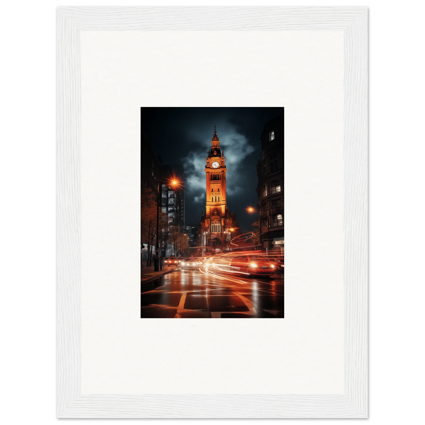 Big Ben shining at night with traffic trails, showcasing the Venomous Clocklight Nrtabbat