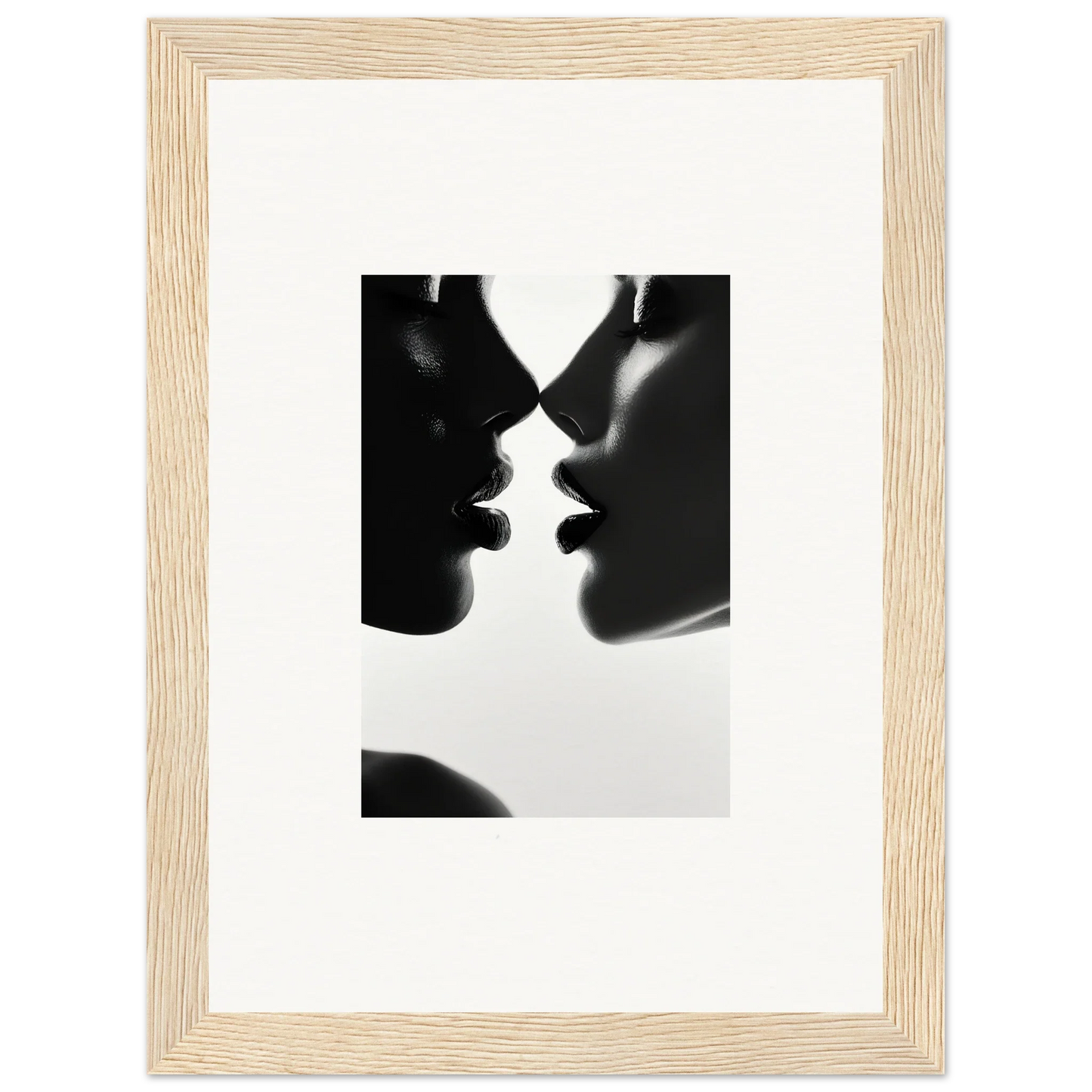 Two silhouetted profiles in a special edition art moment, Ephemeral Echoes Touch