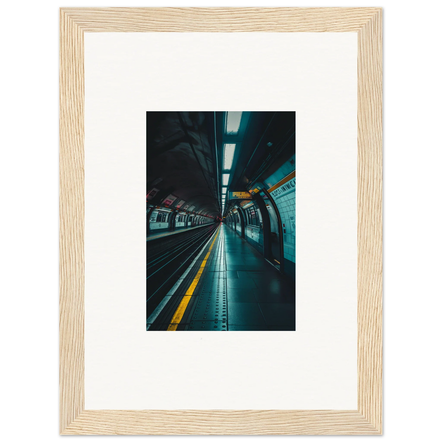 Empty subway platform with fluorescent lights for Portal Echo Anatomy special edition art™
