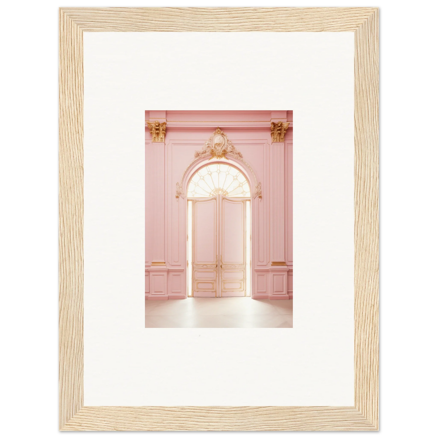 Ornate pink archway with gold accents in Luminous Dreams Portal special edition art™