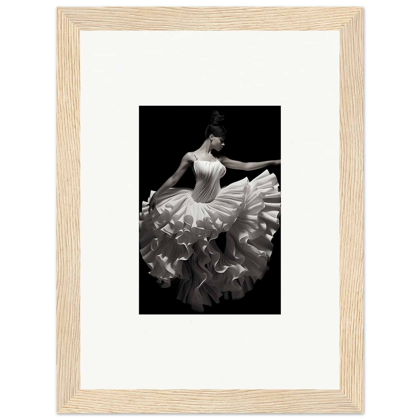 Ballet dancer in a dreamy white tulle dress from Gossamer Velvet Waltz special edition art™