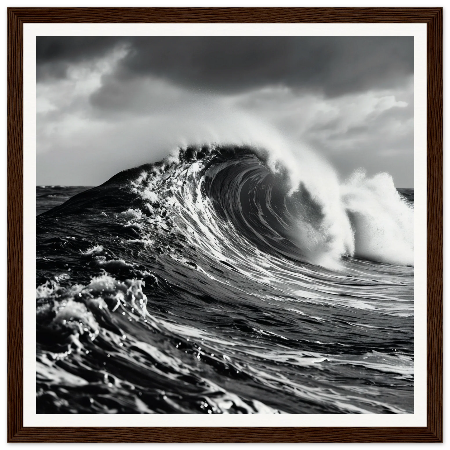 Powerful ocean wave curling with spray, capturing the essence of Eternal Liquid Crescendo