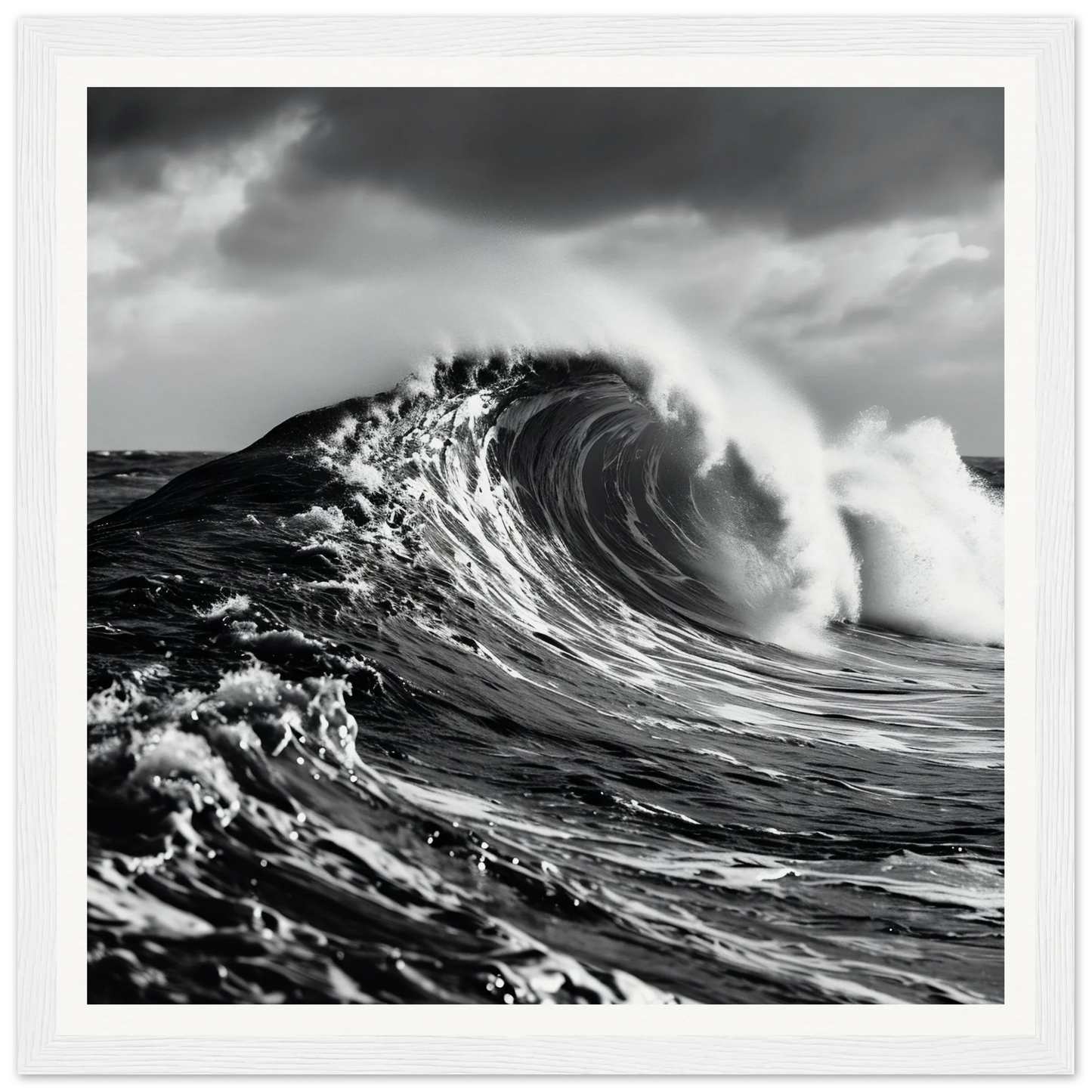 A powerful ocean wave curls with spray, embodying Eternal Liquid Crescendo’s energy