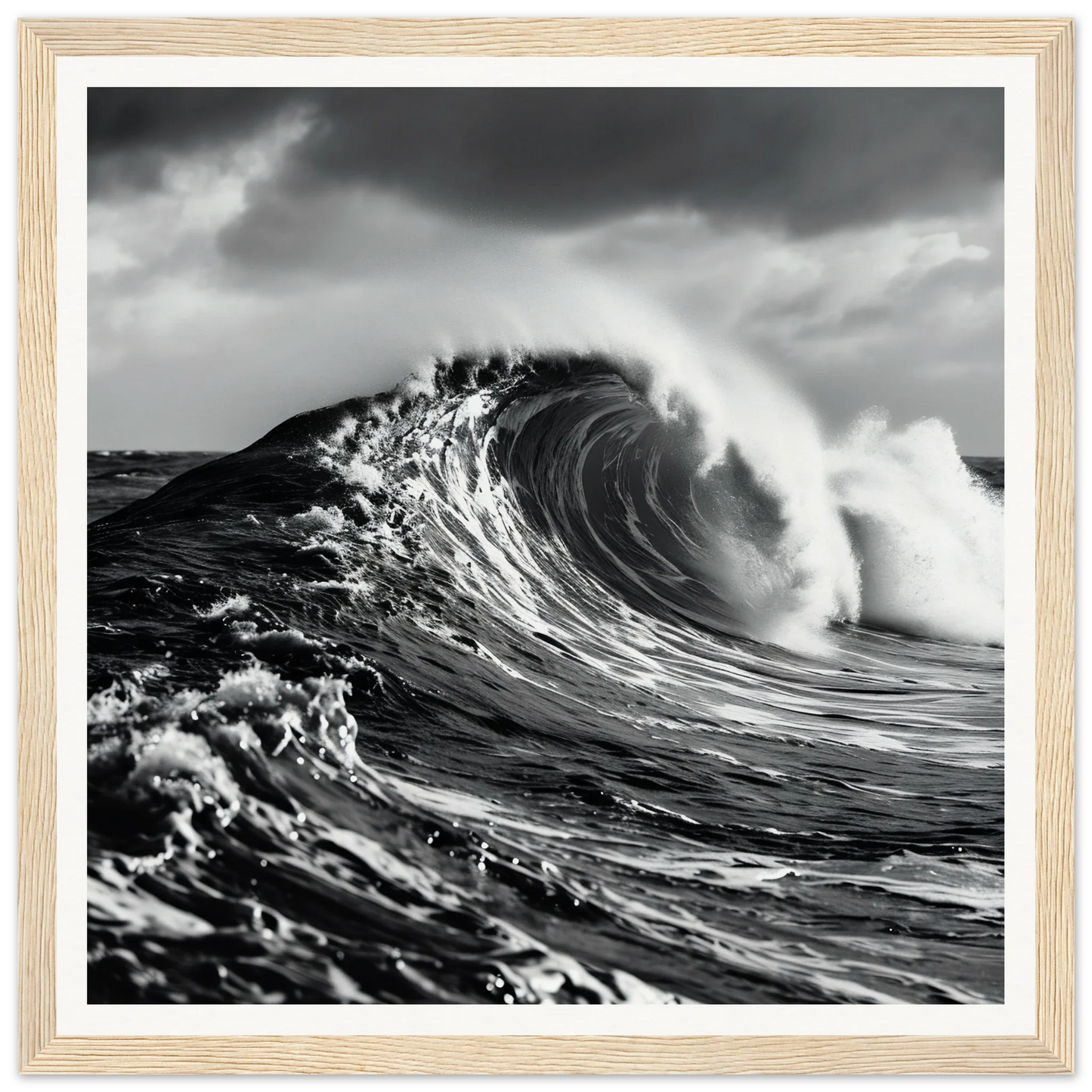 Eternal Liquid Crescendo captures a powerful ocean wave against stormy skies