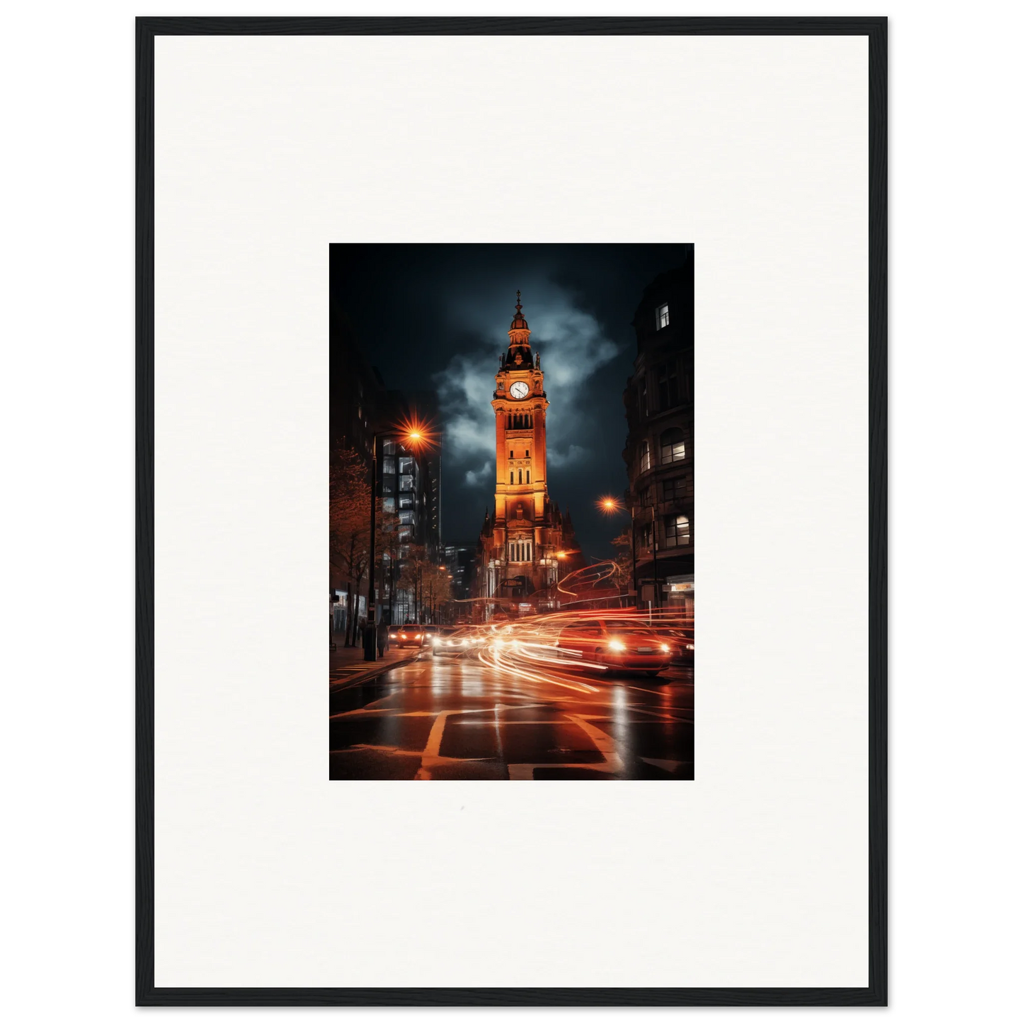 Illuminated Venomous Clocklight Nrtabbat glowing orange in a dark night sky