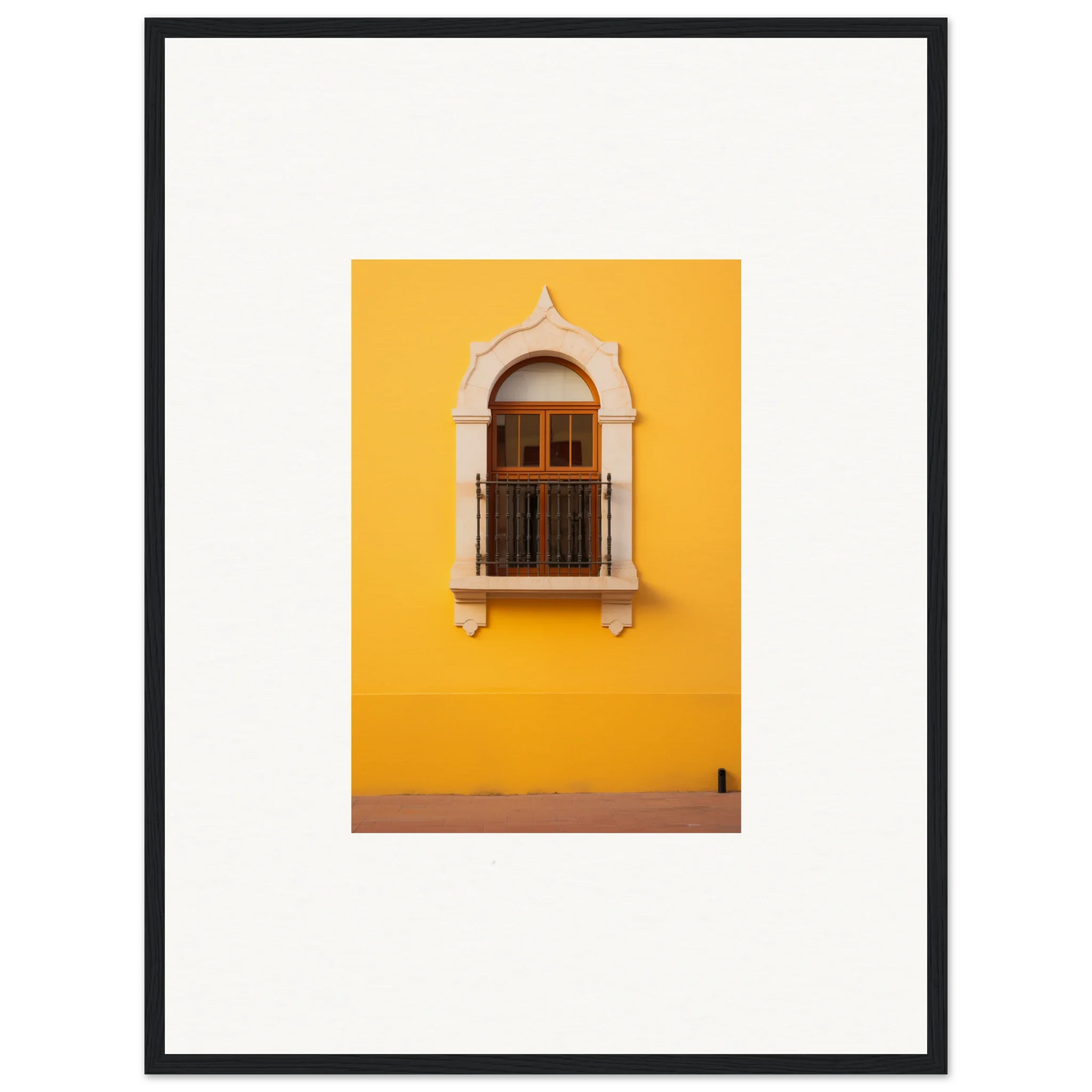 Ornate arched window with shutters in Golden Portal Reverie special edition art design