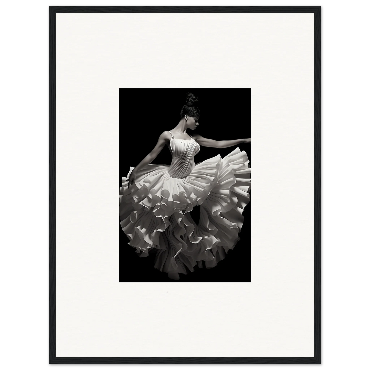 Ballerina in a flowing white tutu for Gossamer Velvet Waltz special edition art™