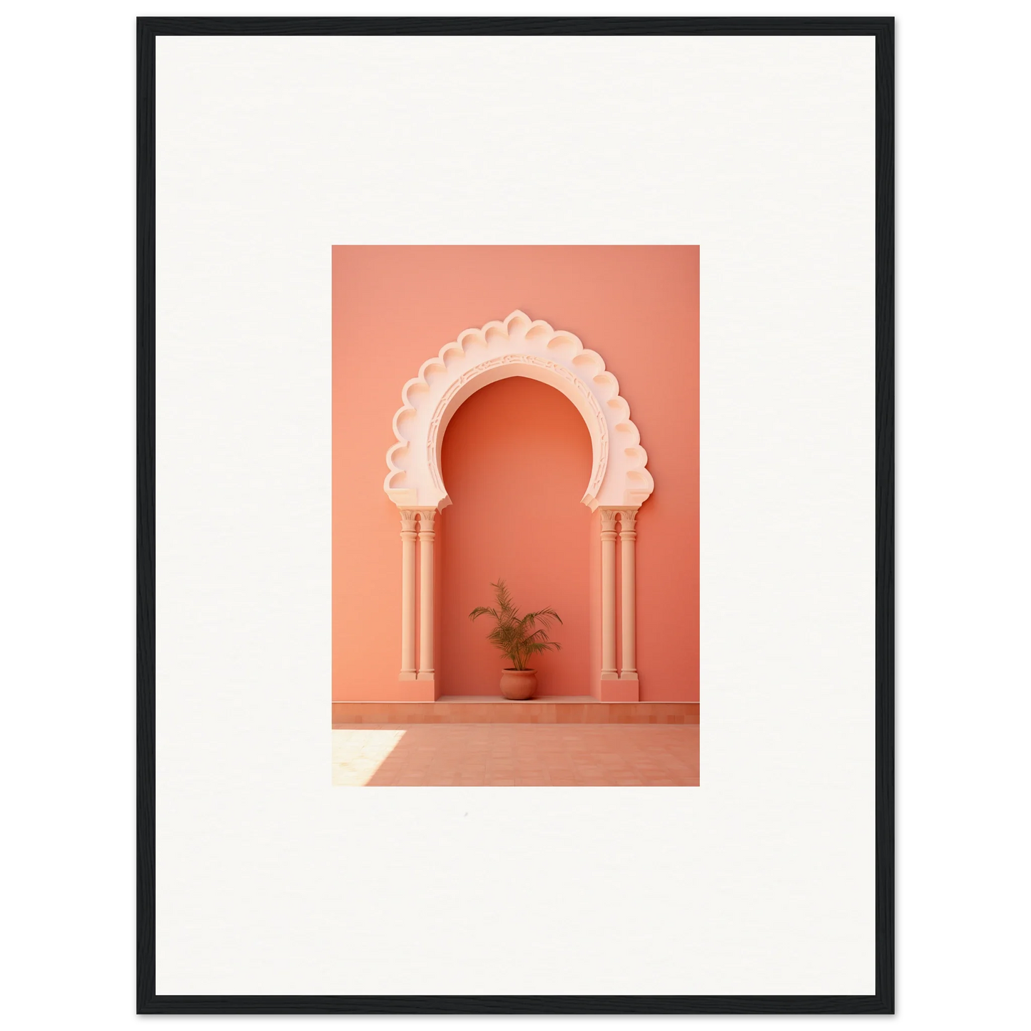 Decorative archway under the Narco Échappatoire Portal, featuring framed wall art vibes