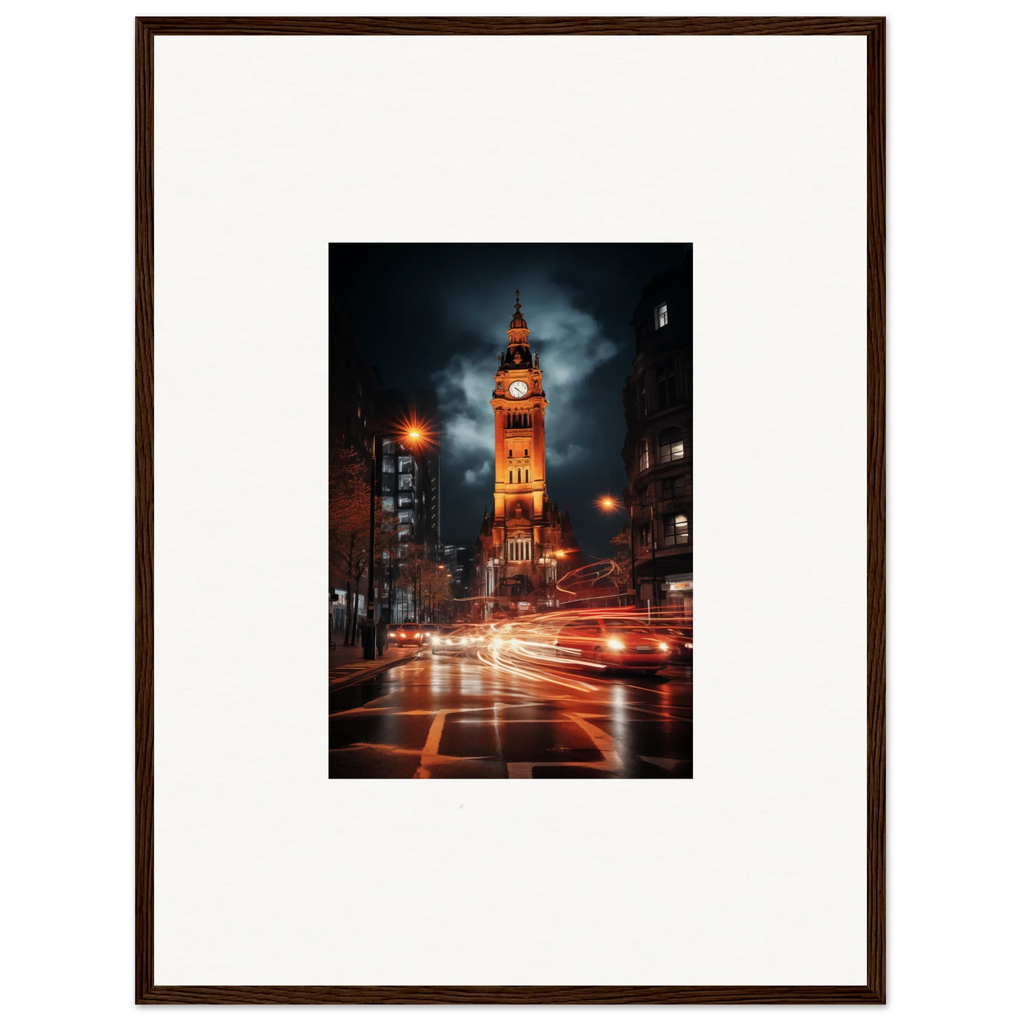 Illuminated Venomous Clocklight Nrtabbat glowing orange at night