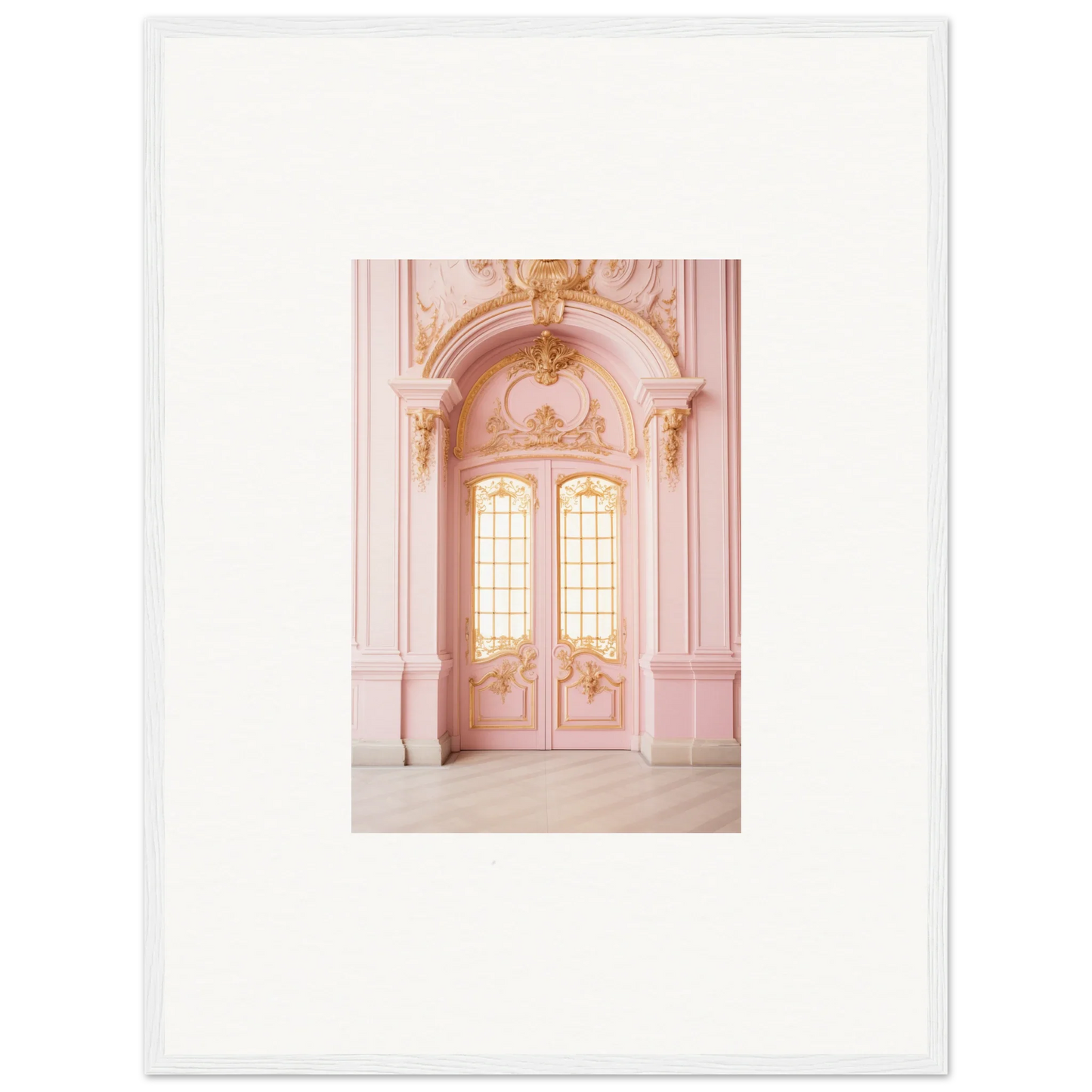 Ornate pink double doors highlight Ethereal Rose Haven special edition art™ design