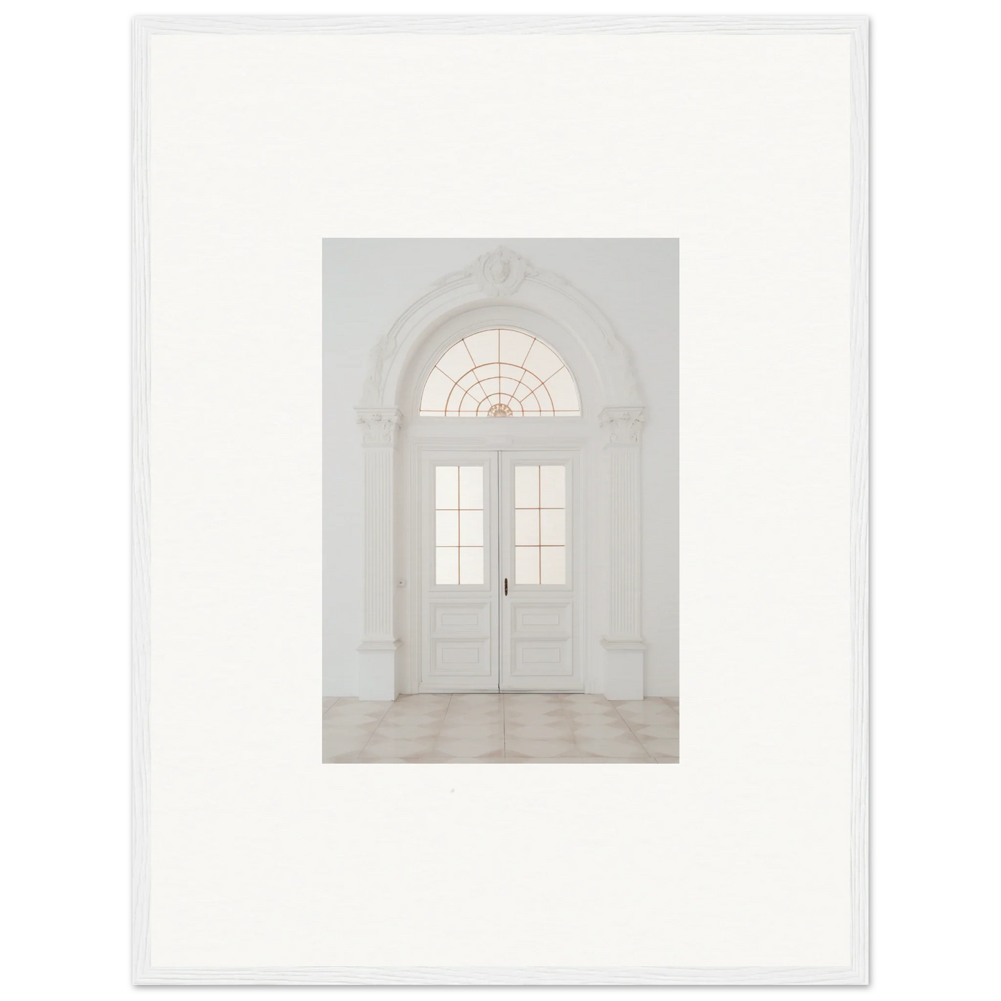 White double doors with a fanlight above from Portal Poise Unveiled special edition art™