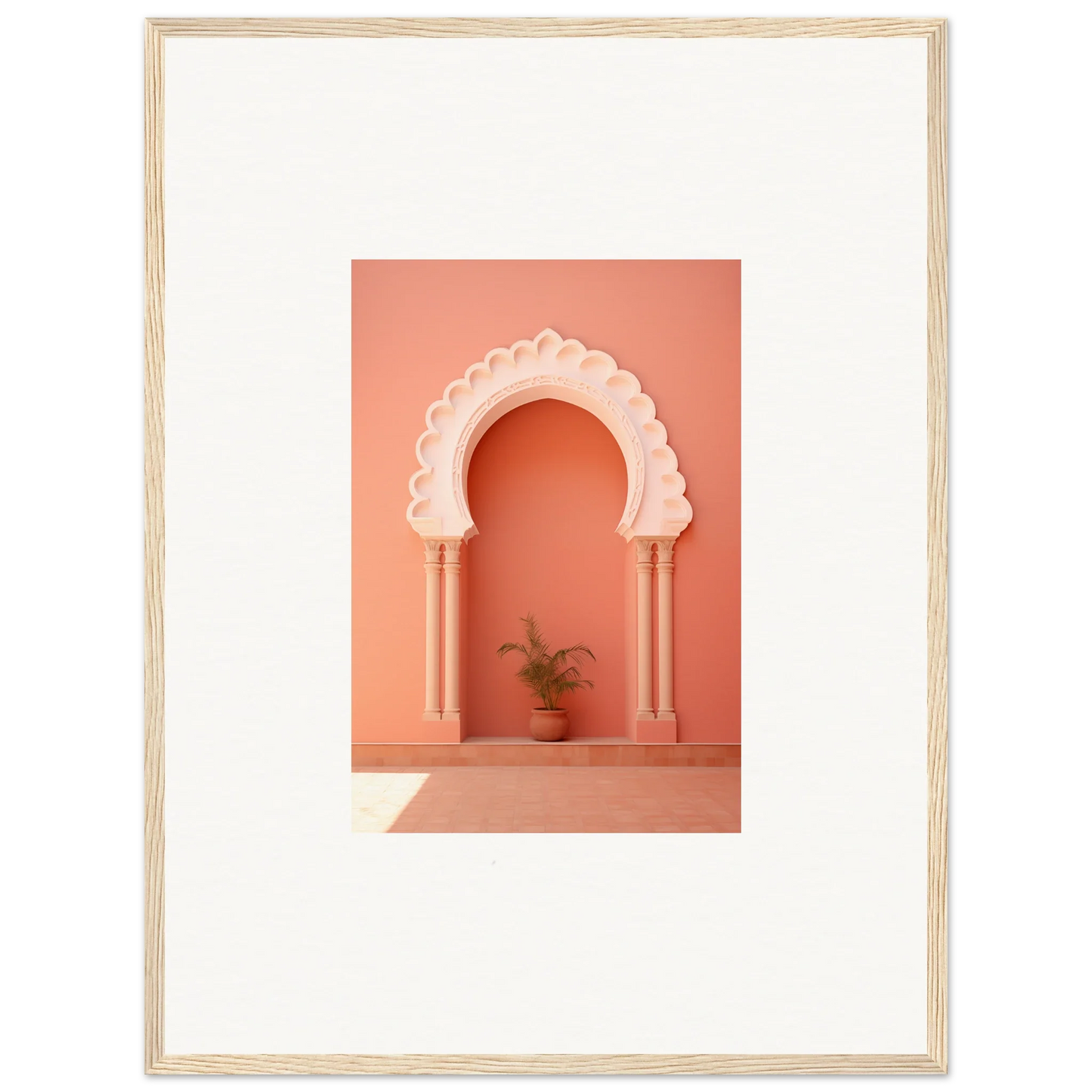 Decorative archway with scalloped details and a plant under the Narco Échappatoire Portal
