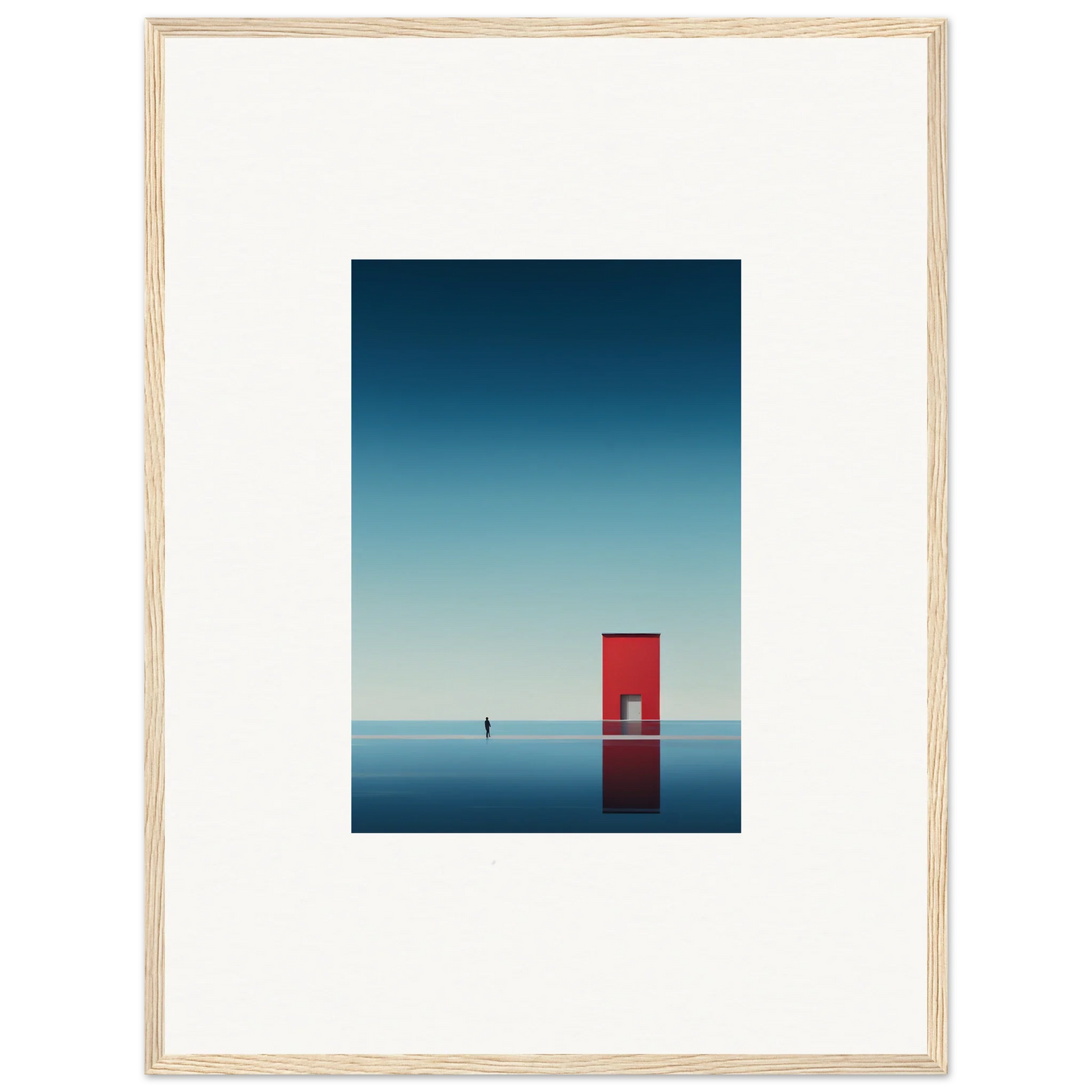 A striking red door in water from Open Horizon special edition art™ for premium framed wall