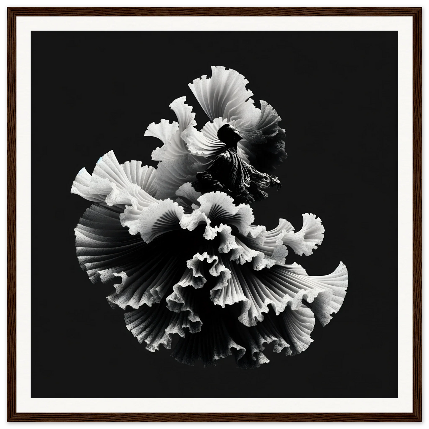 Delicate ruffled coral art piece from Swirling Euphoria Unbound special edition art