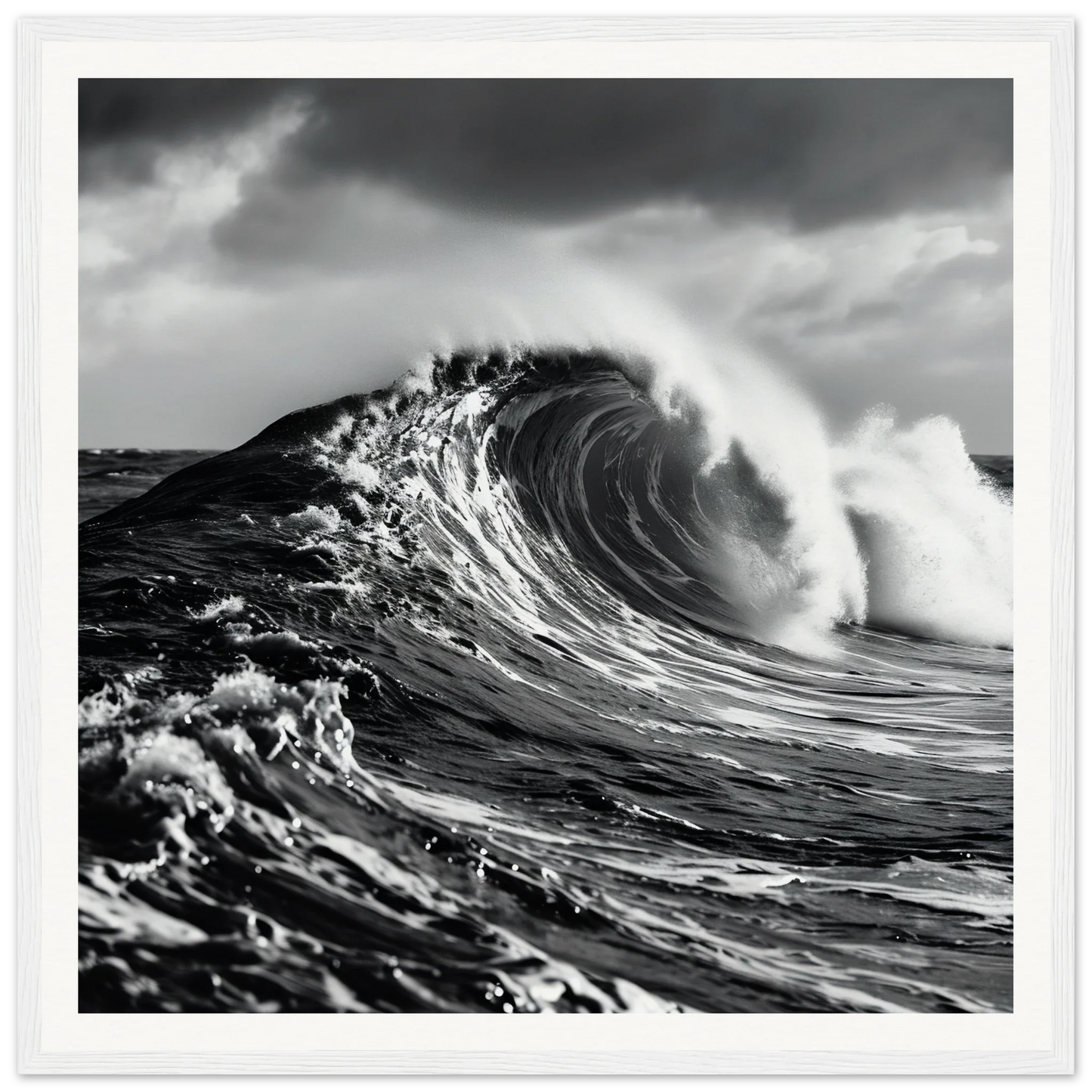 Eternal Liquid Crescendo captures a dramatic ocean wave under a moody sky