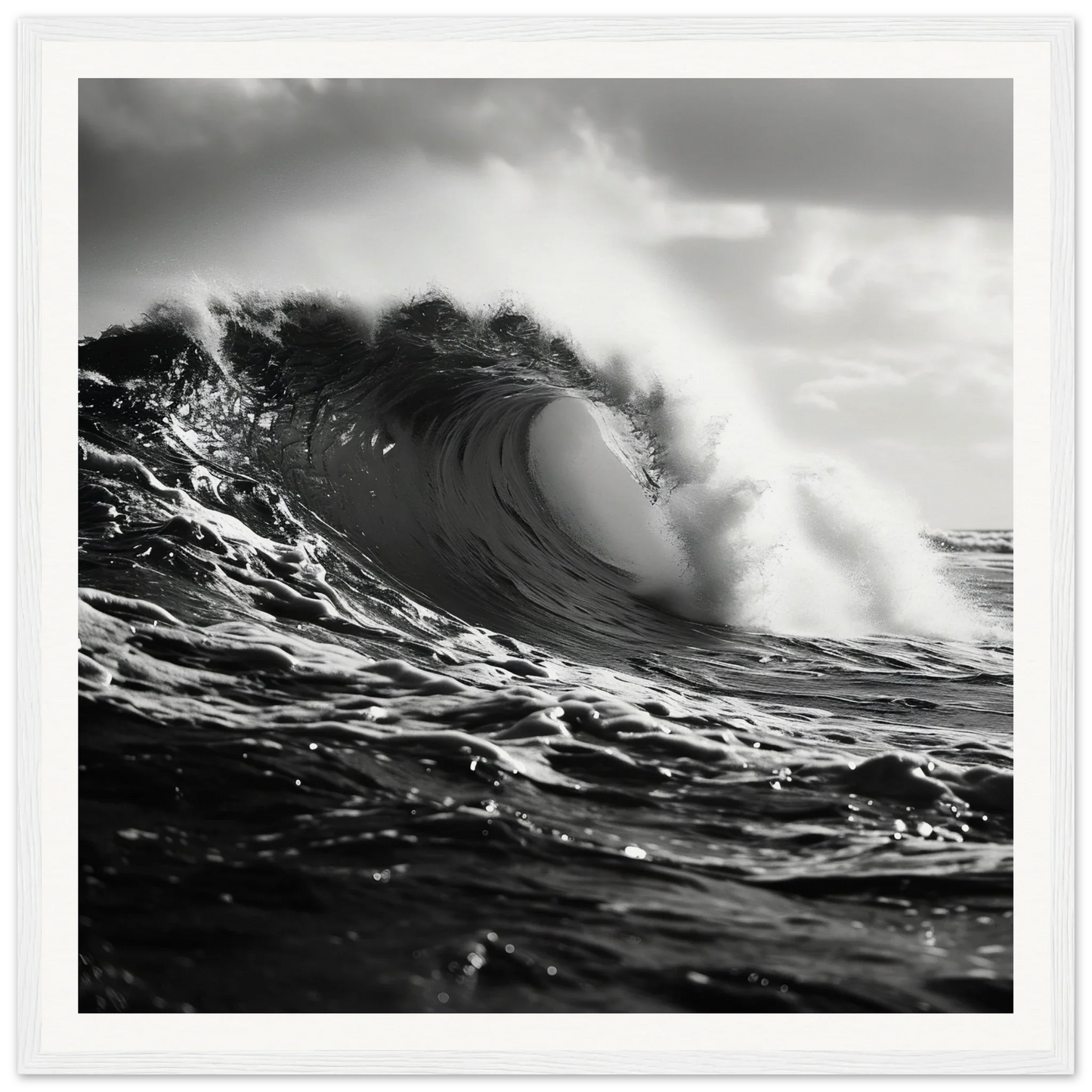 Powerful ocean wave curling in a barrel for Tidal Convergence Whisper special edition art™