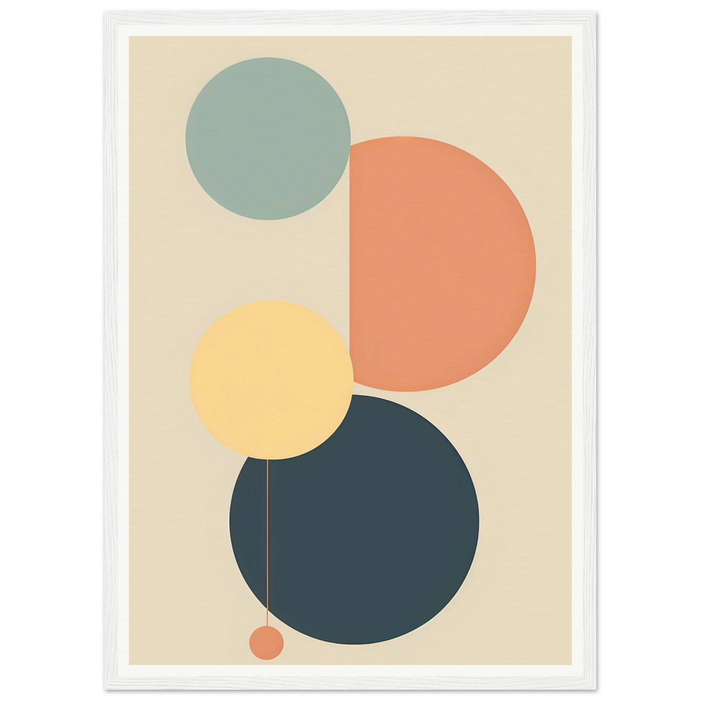 Abstract geometric composition featuring overlapping circles in muted colors.