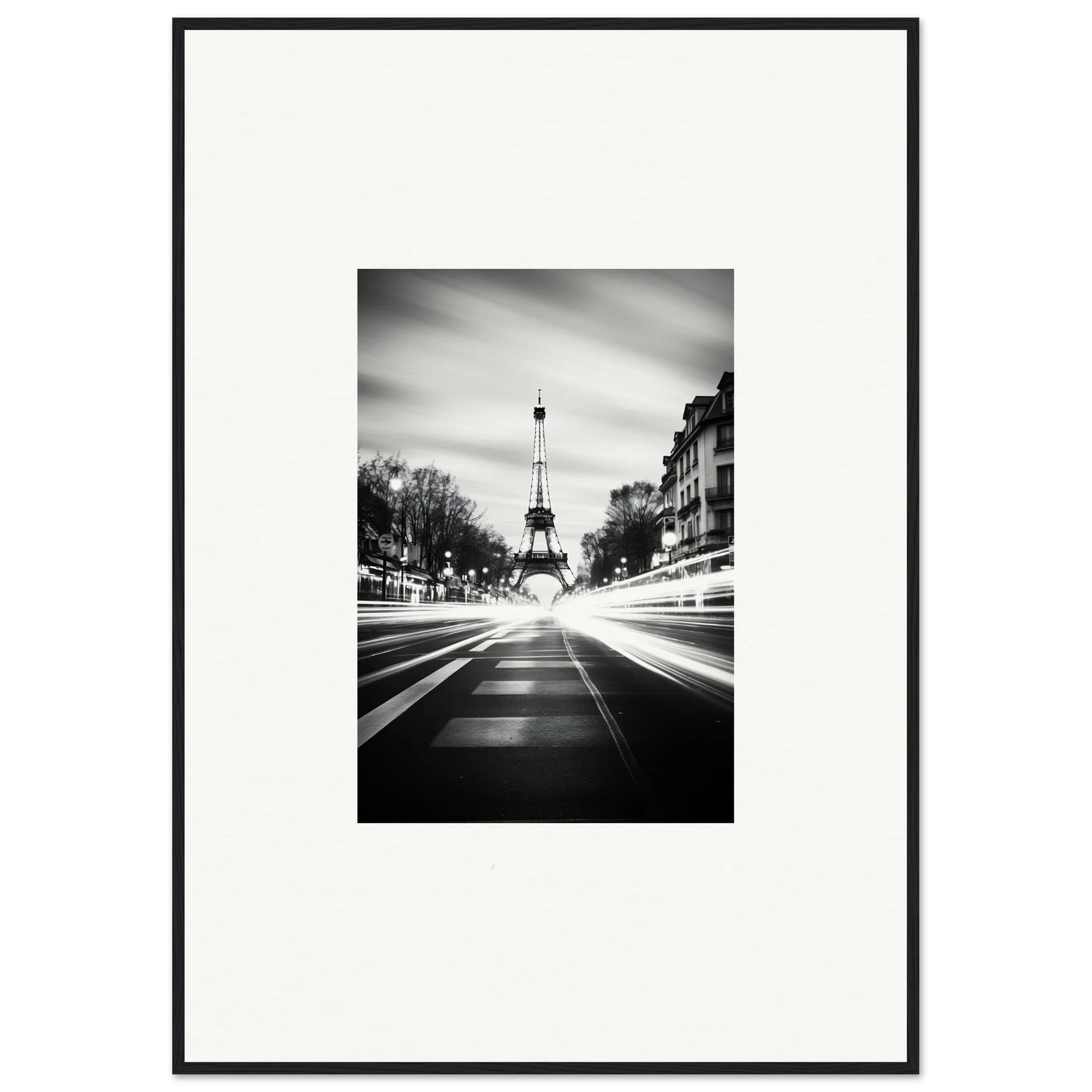 Elevate your space with Synth Wave Elysium framed wall art of the Eiffel Tower