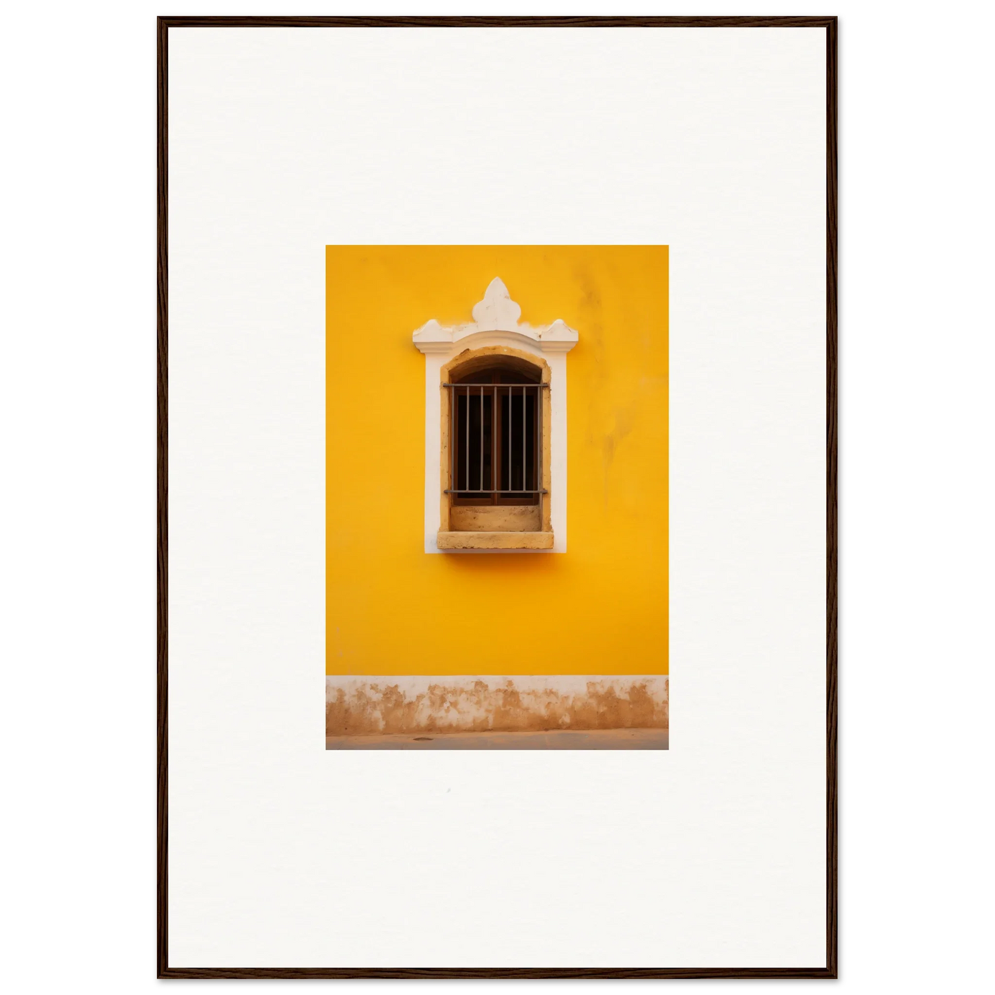 Ornate white-framed window on yellow wall from Daisy Dreamgate Portal special edition art™