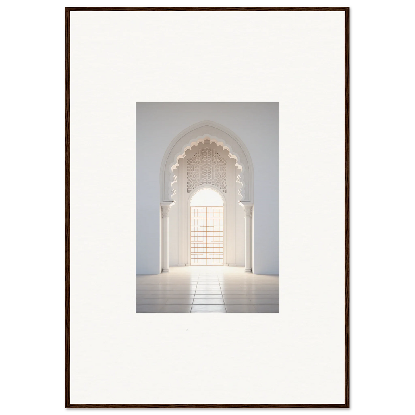 Arched doorway with Moorish details and light, part of the Threshold Dreamscapes Portal