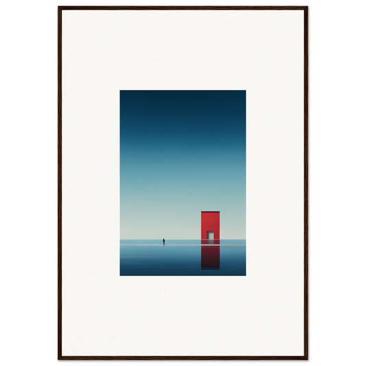 Red door in water, capturing the essence of Open Horizon special edition art™
