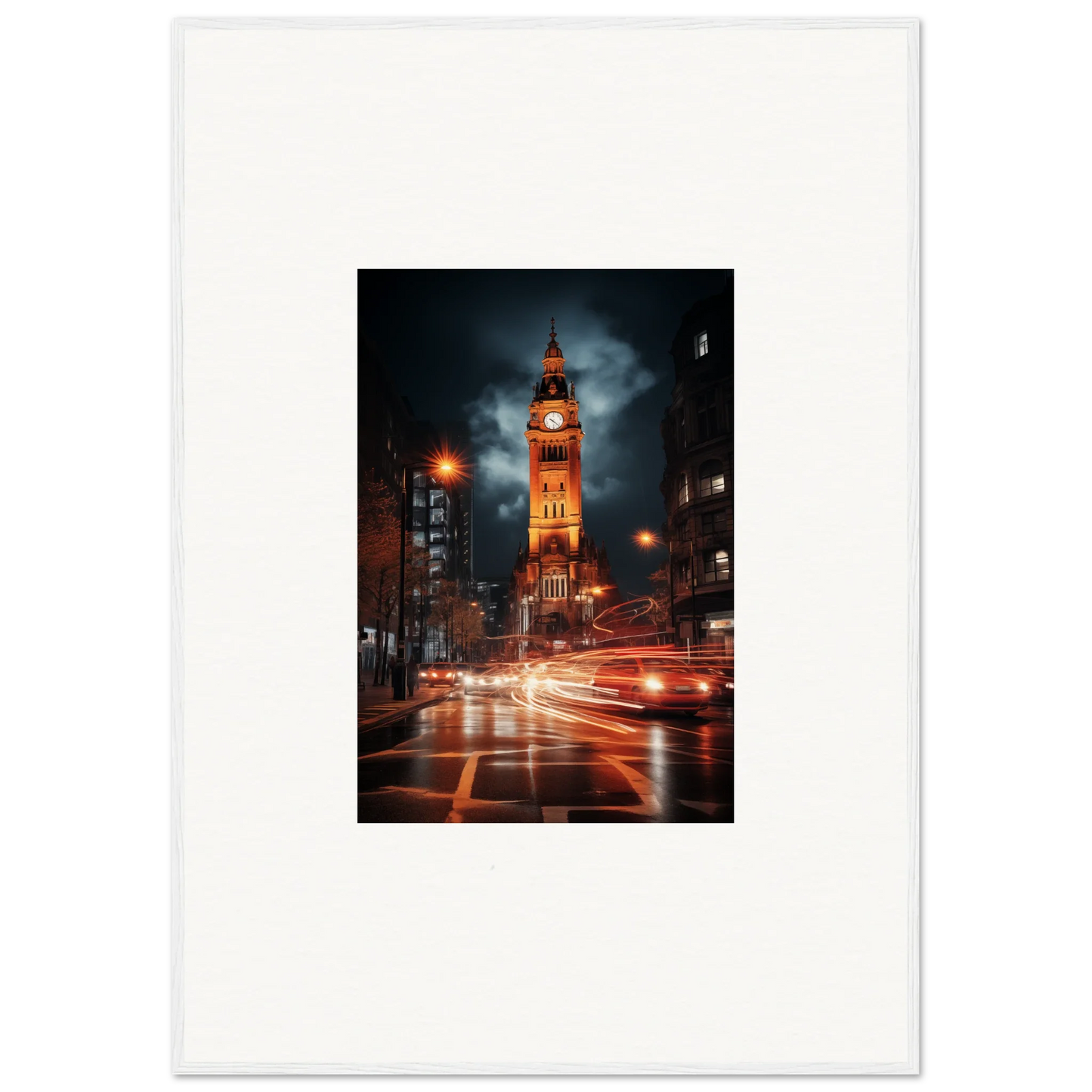 Illuminated Big Ben with streaking red lights, showcasing Venomous Clocklight Nrtabbat