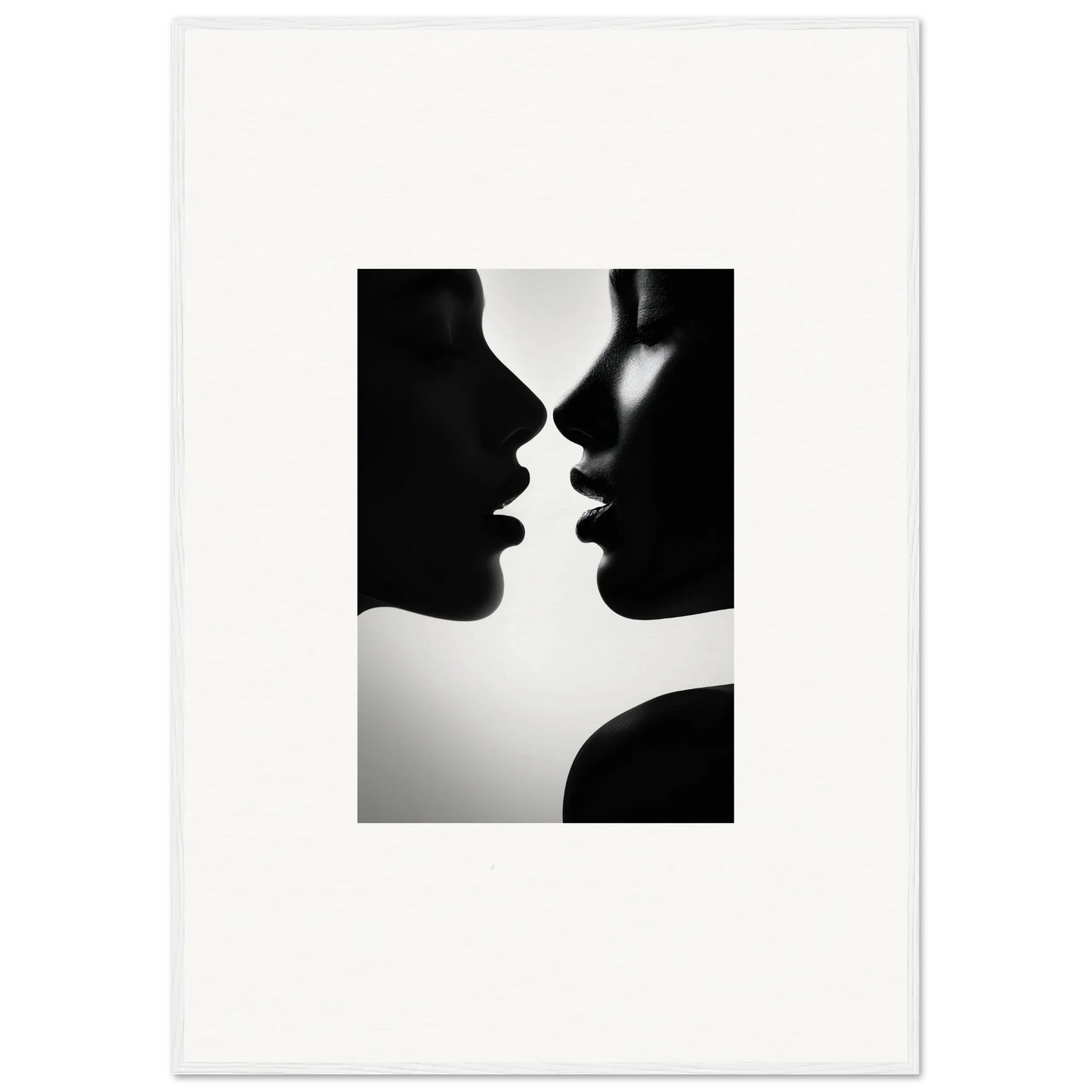 Two silhouetted profiles in an intimate moment, perfect for Sables Dance special edition art™