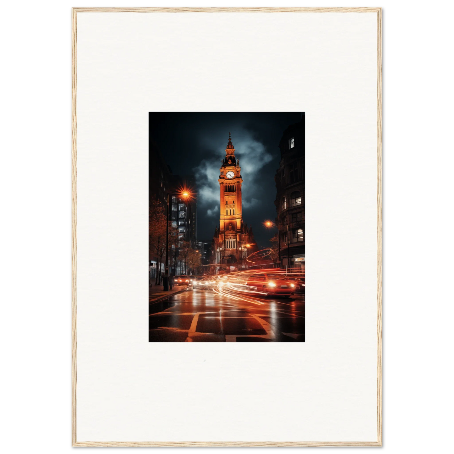 Illuminated Big Ben with streaking red lights for Venomous Clocklight Nrtabbat