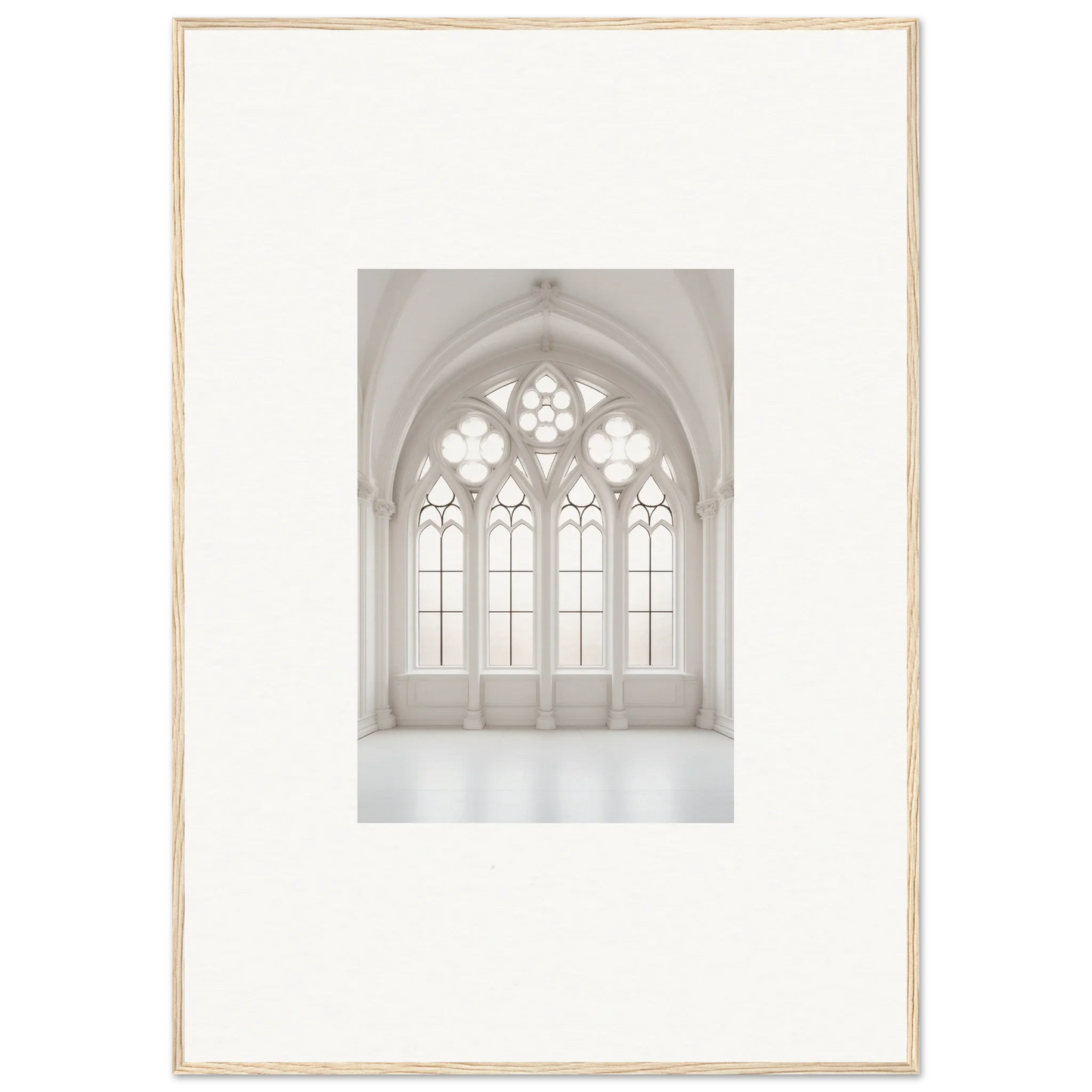 Gothic arched window with ornate tracery in Ethereal Light Elegy special edition art™