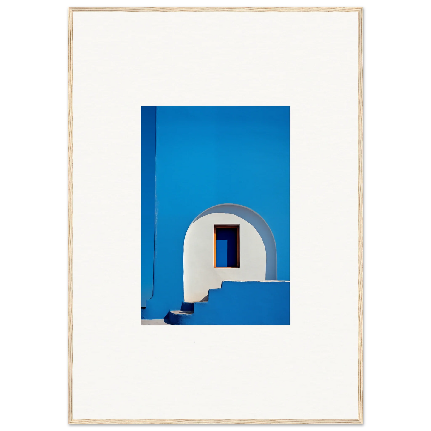 White arched doorway on blue walls in Dreams’ premium framed Wall Art special edition art™