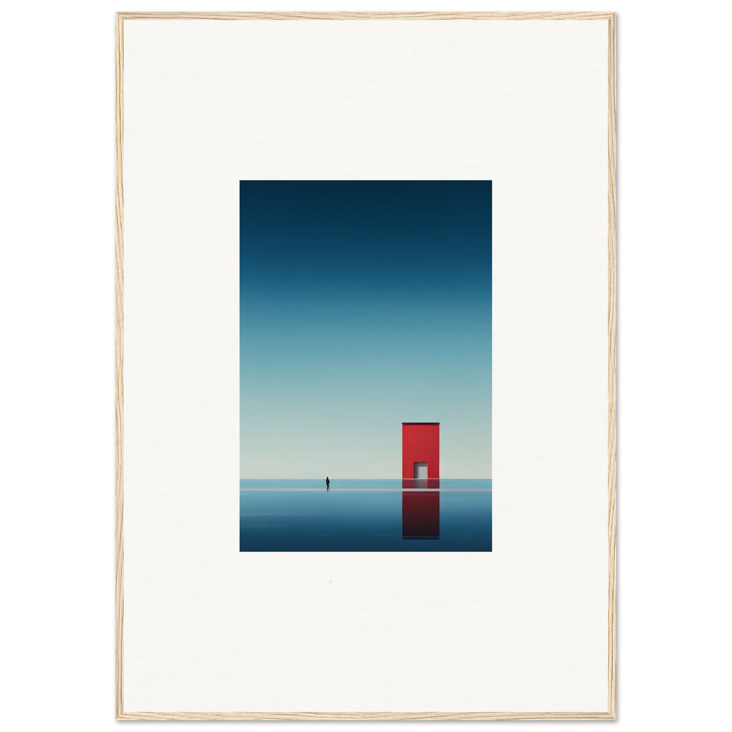 Red door in water from Open Horizon special edition art™ for premium framed wall