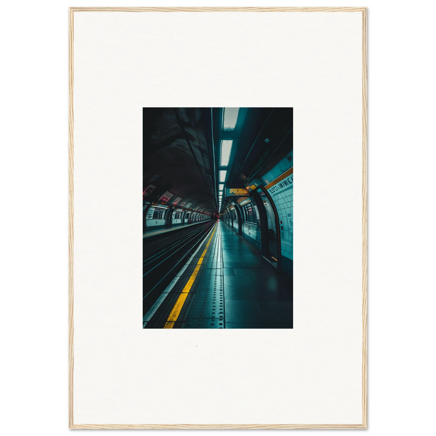 Empty subway platform with curved walls, part of Portal Echo Anatomy special edition art™