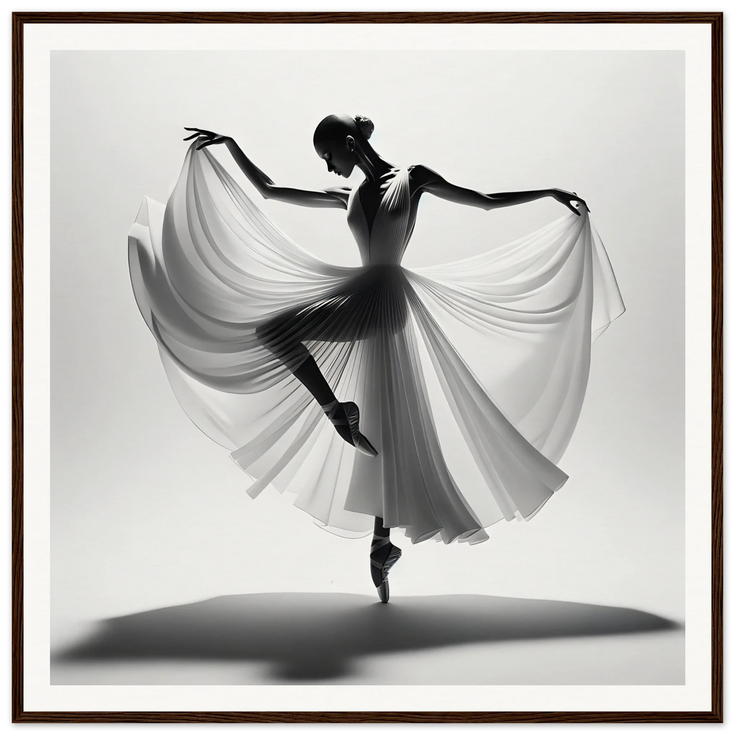 Silhouetted ballerina en pointe showcasing the grace of Ballerina Ethereal Dance