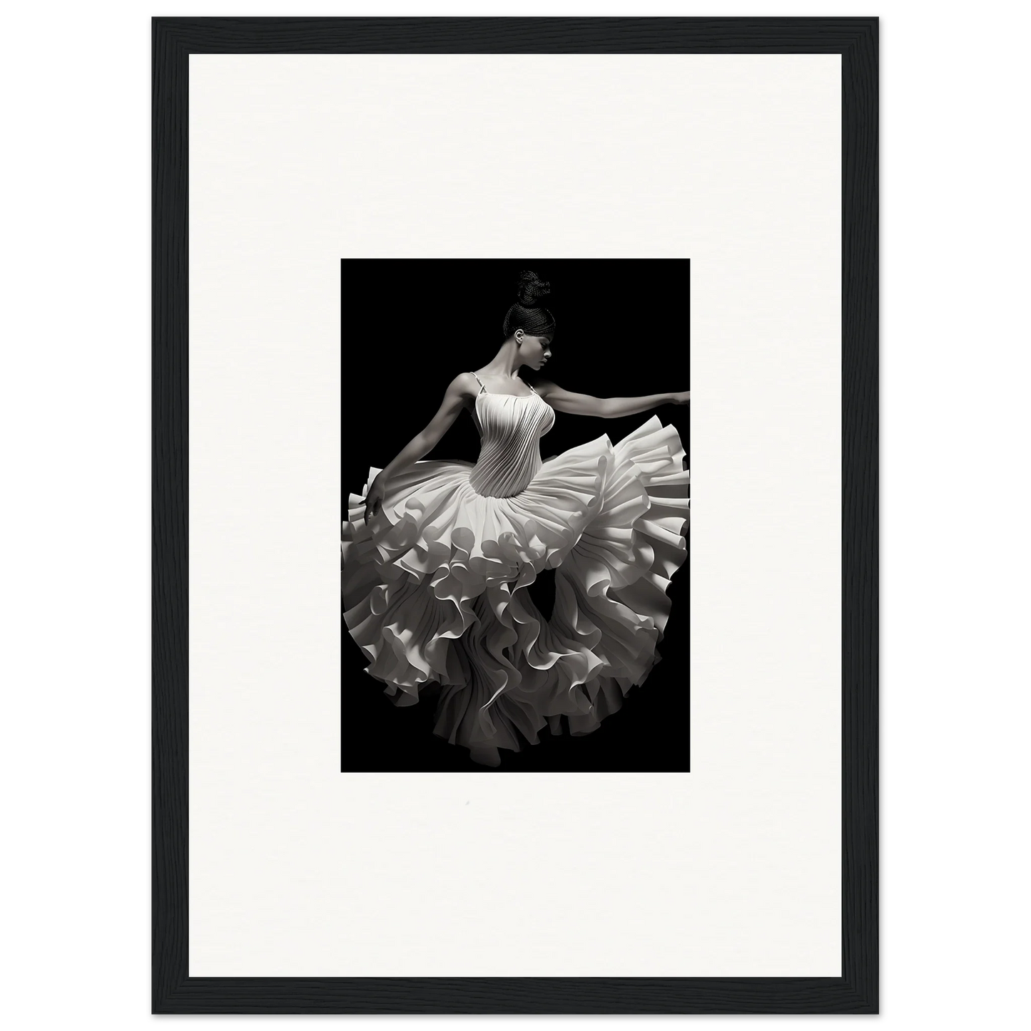 Ballet dancer in white tutu performing the Gossamer Velvet Waltz for special edition art™