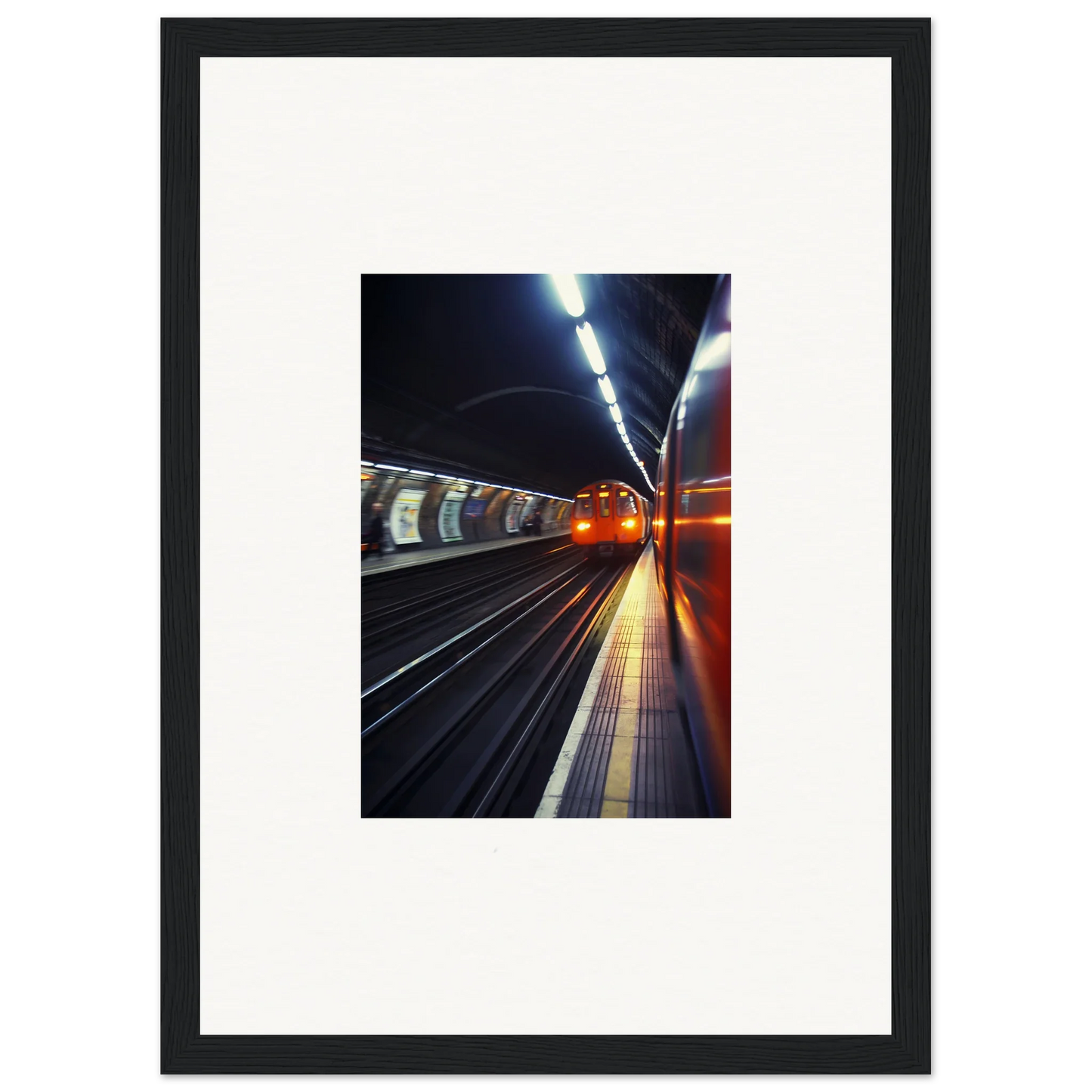 London Underground platform with dramatic lighting showcasing Threads Passagesquent Hues