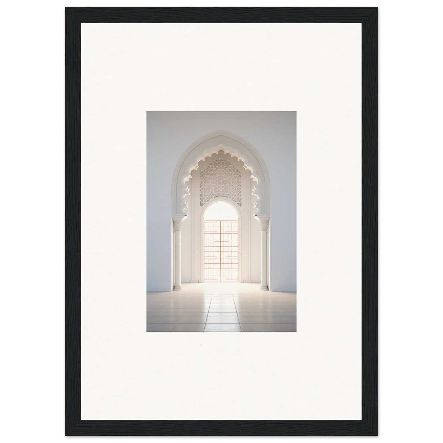 Ornate white archway showcasing Moorish design from Threshold Dreamscapes Portal