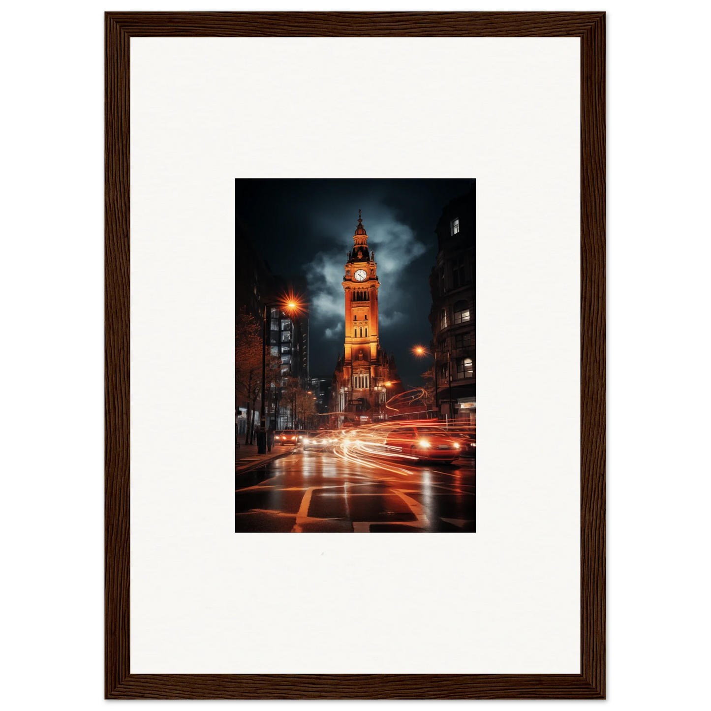 Illuminated Big Ben with streaking red lights, featured in Venomous Clocklight Nrtabbat
