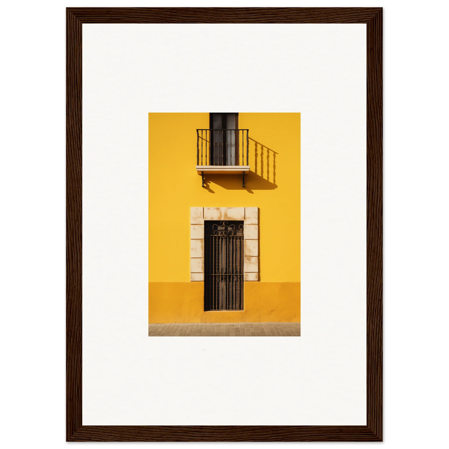 Framed photo of a sunny yellow building for your Sun Custard Symphonies collection