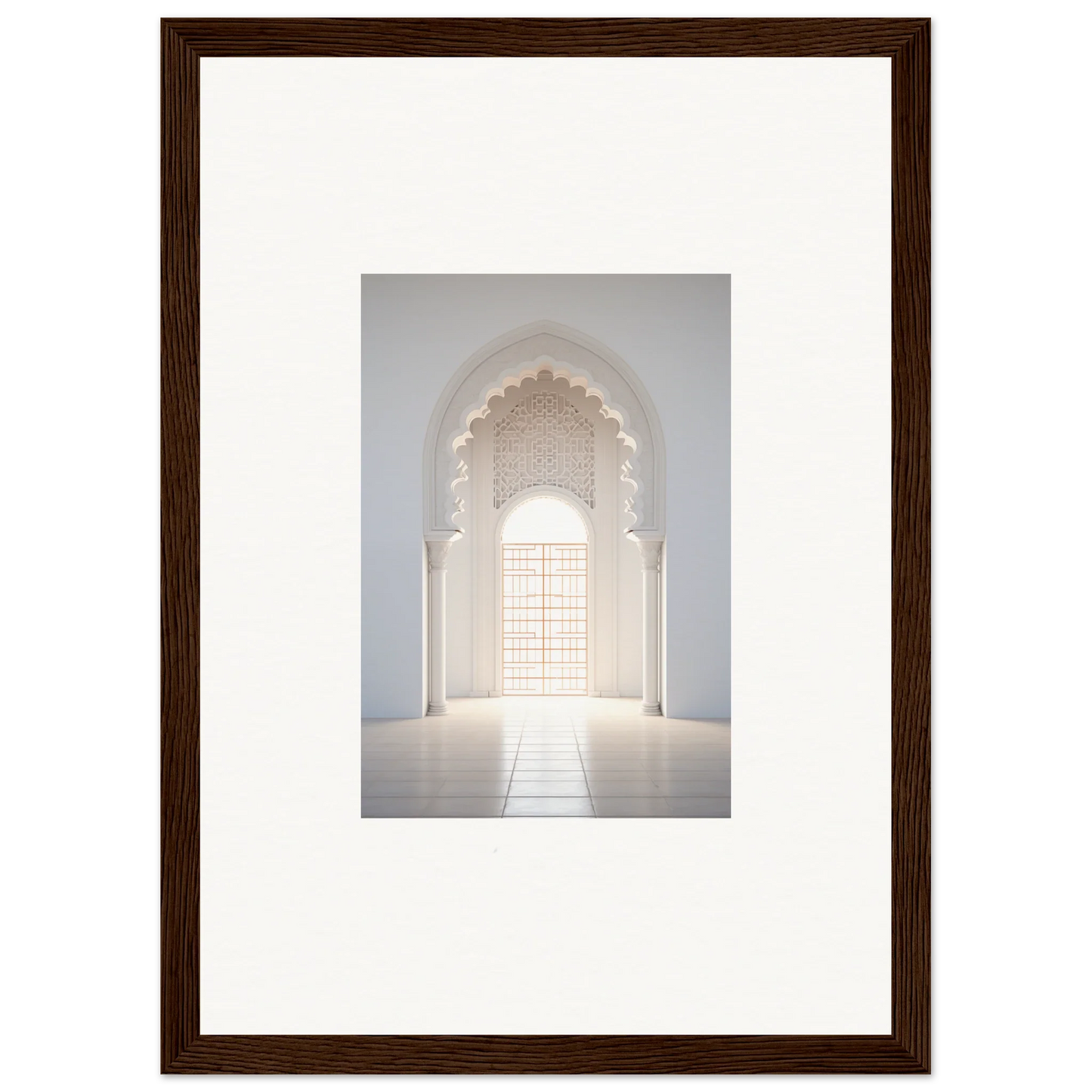 Ornate white archway with Moorish details in the Threshold Dreamscapes Portal art