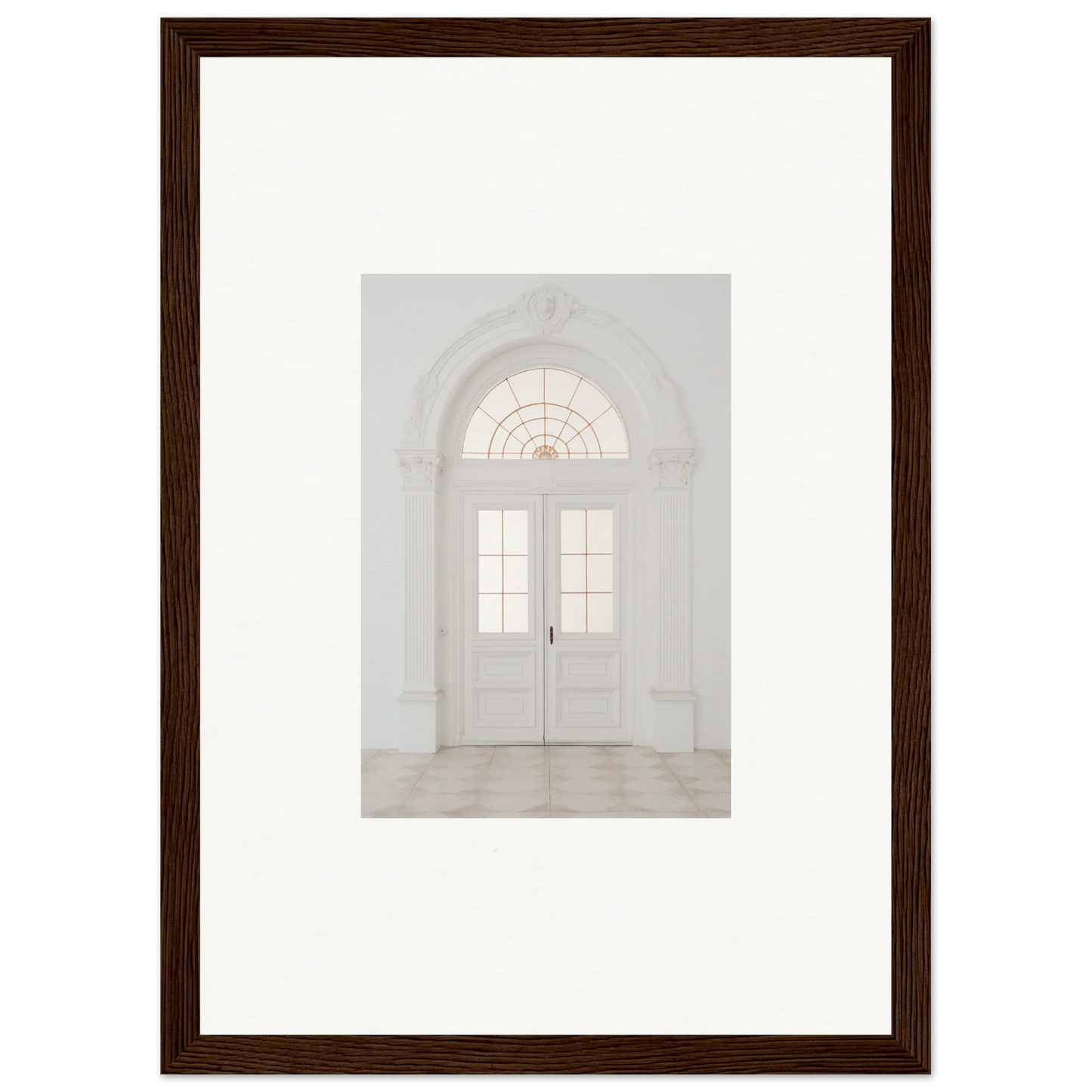 White double doors with arched fanlight, part of Portal Poise Unveiled collection